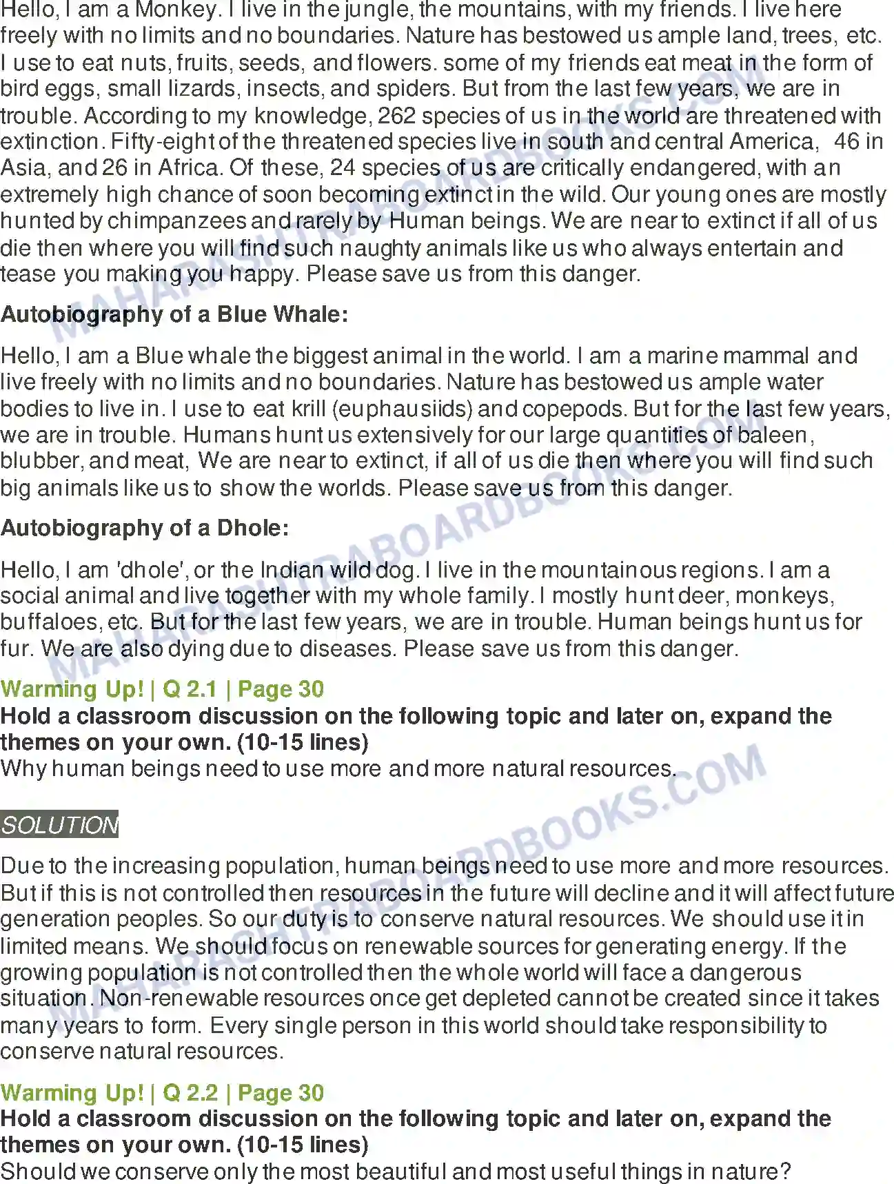 Maharashtra Board Solution class-9 Kumarbharati+-+English+Medium A True Story of Sea Turtles Image 2