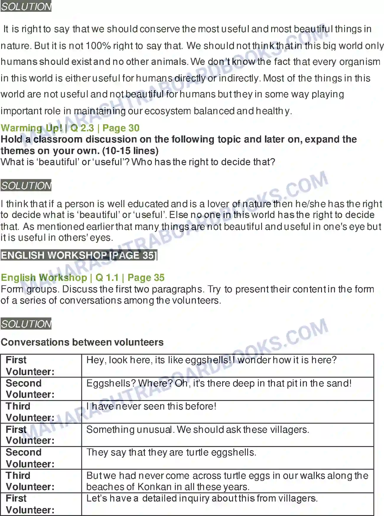 Maharashtra Board Solution class-9 Kumarbharati+-+English+Medium A True Story of Sea Turtles Image 3