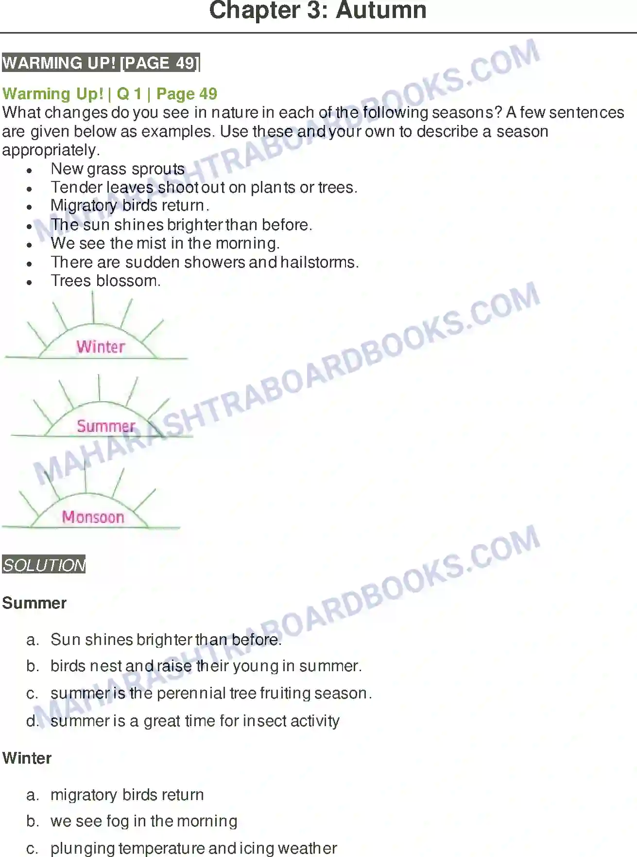 Maharashtra Board Solution class-9 Kumarbharati+-+English+Medium Autumn Image 1