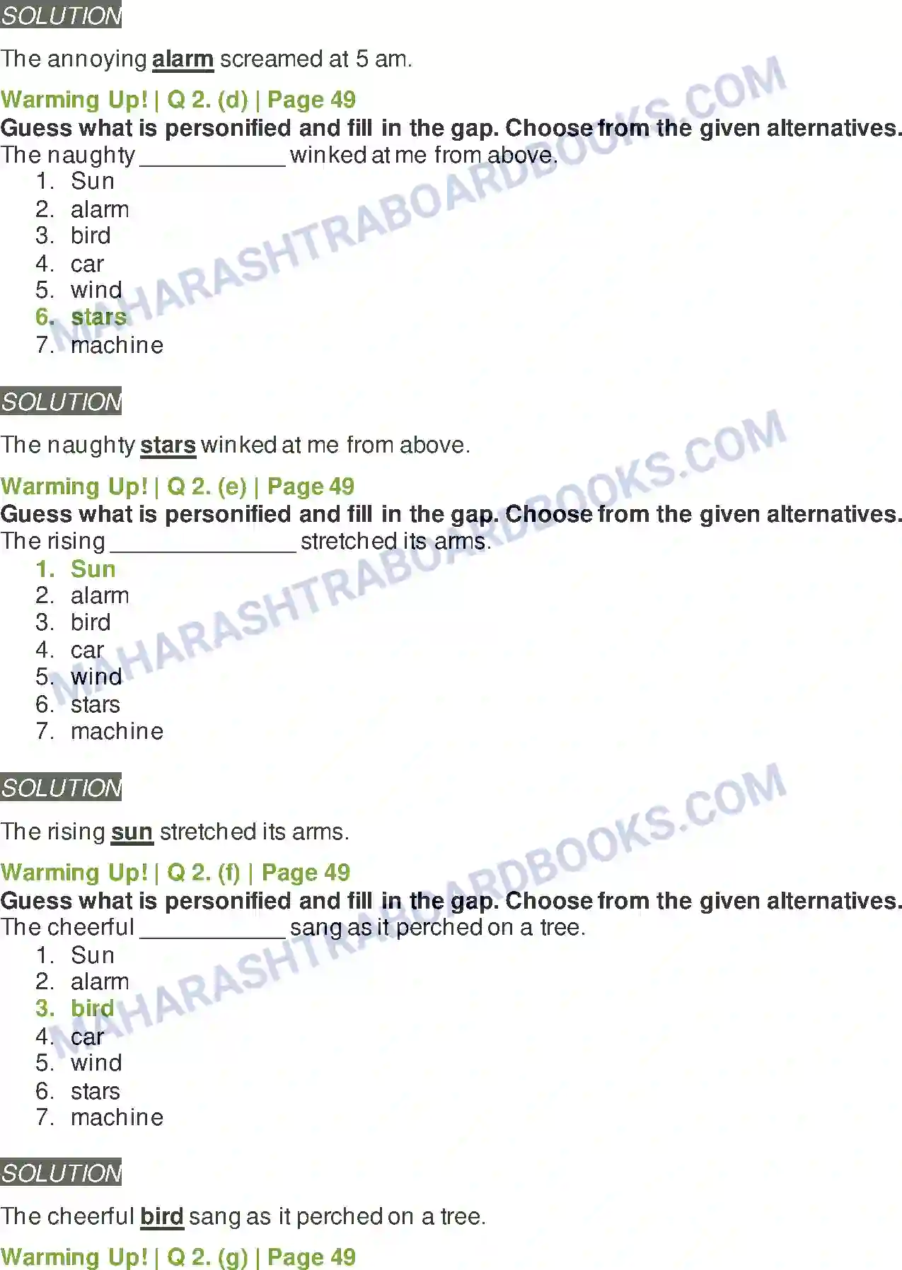 Maharashtra Board Solution class-9 Kumarbharati+-+English+Medium Autumn Image 4