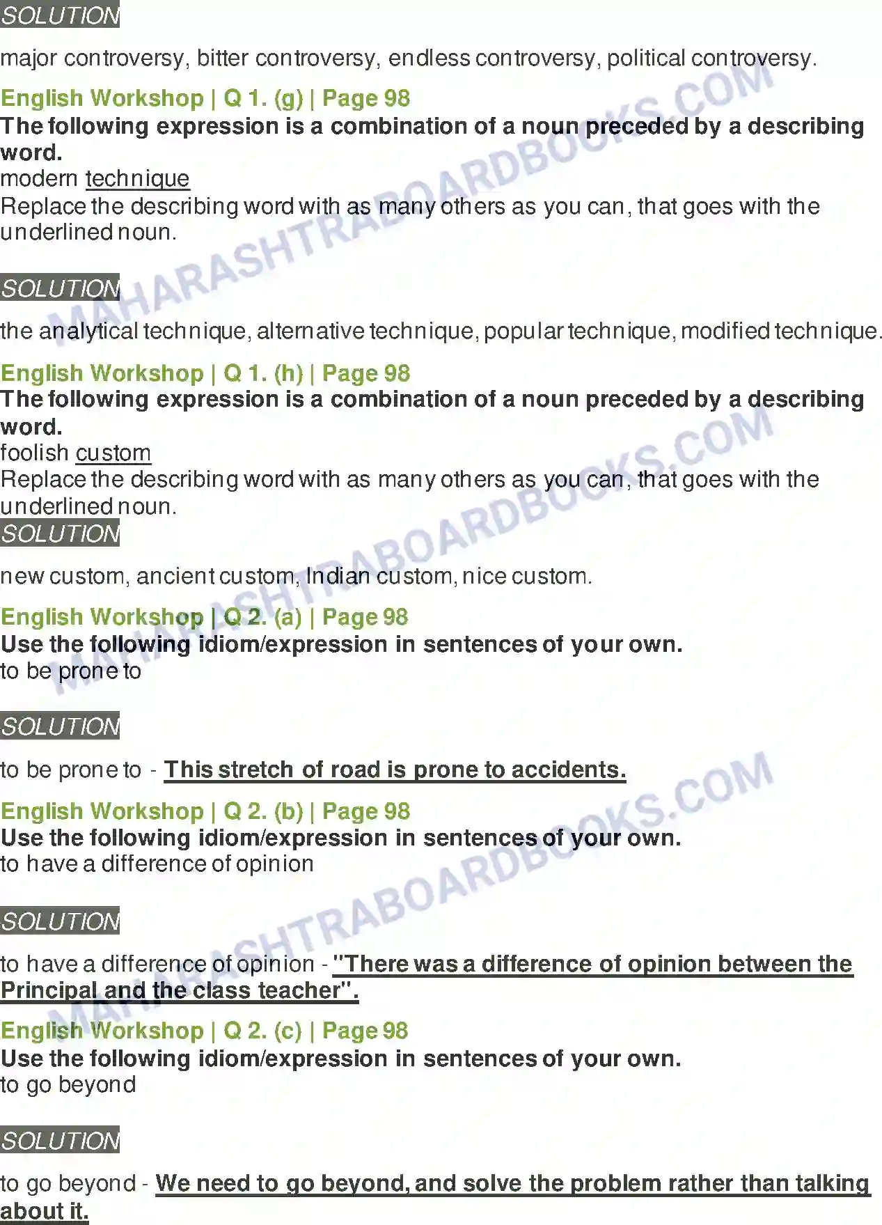 Maharashtra Board Solution class-9 Kumarbharati+-+English+Medium Intellectual Rubbish Image 4