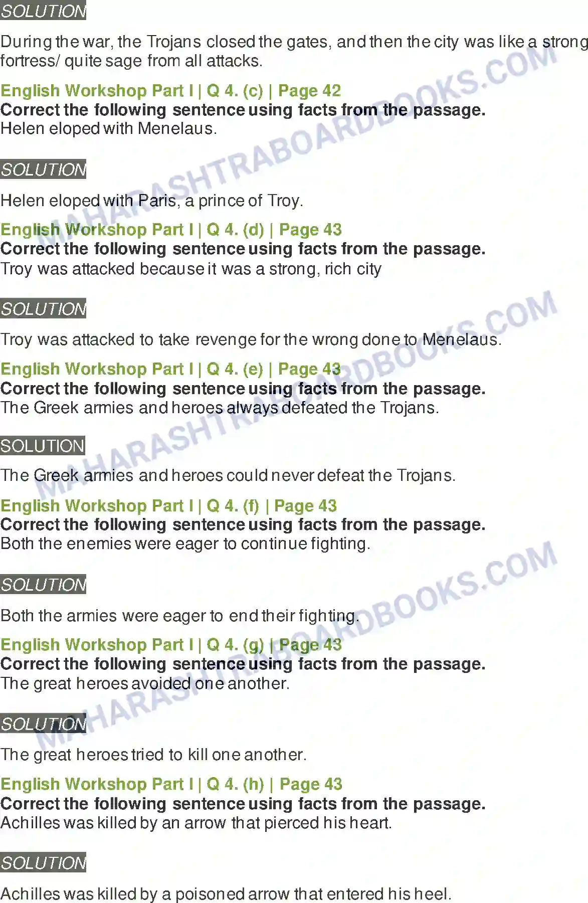 Maharashtra Board Solution Class-9 Kumarbharati+-+English+Medium The Fall of Troy Image 6