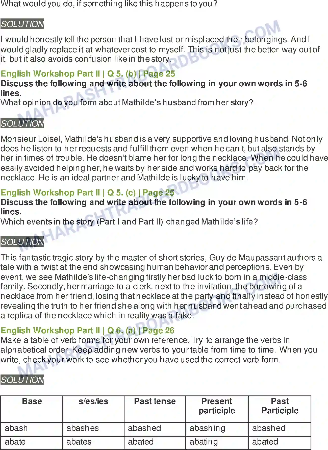 Maharashtra Board Solution class-9 Kumarbharati+-+English+Medium The Necklace Image 10