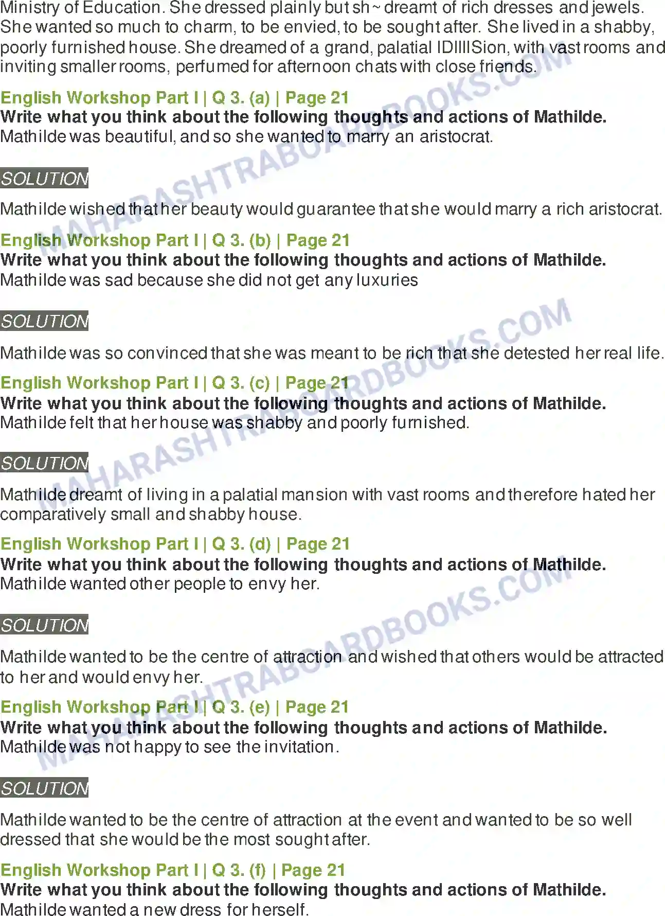 Maharashtra Board Solution class-9 Kumarbharati+-+English+Medium The Necklace Image 4