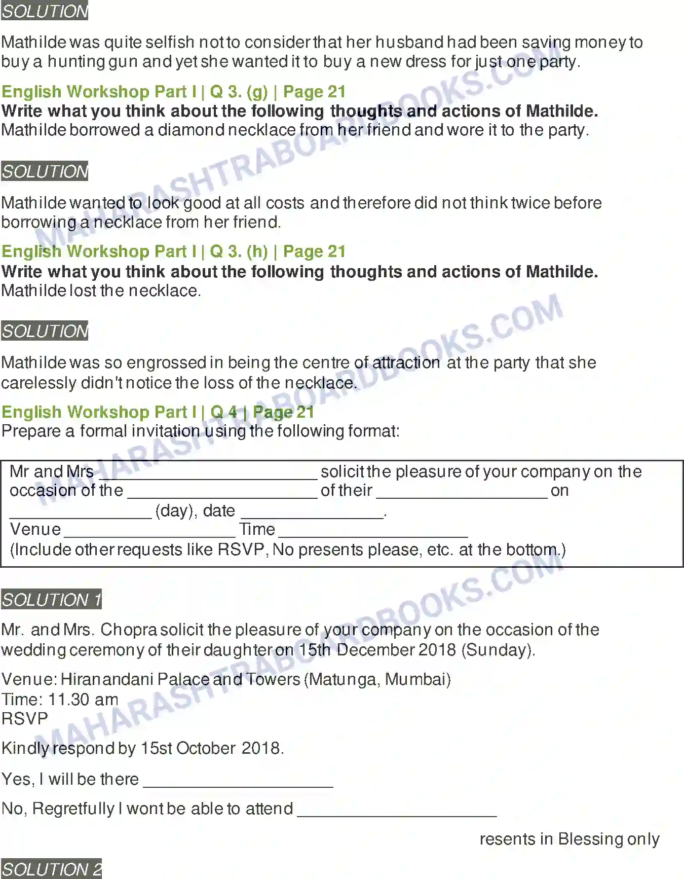 Maharashtra Board Solution class-9 Kumarbharati+-+English+Medium The Necklace Image 5