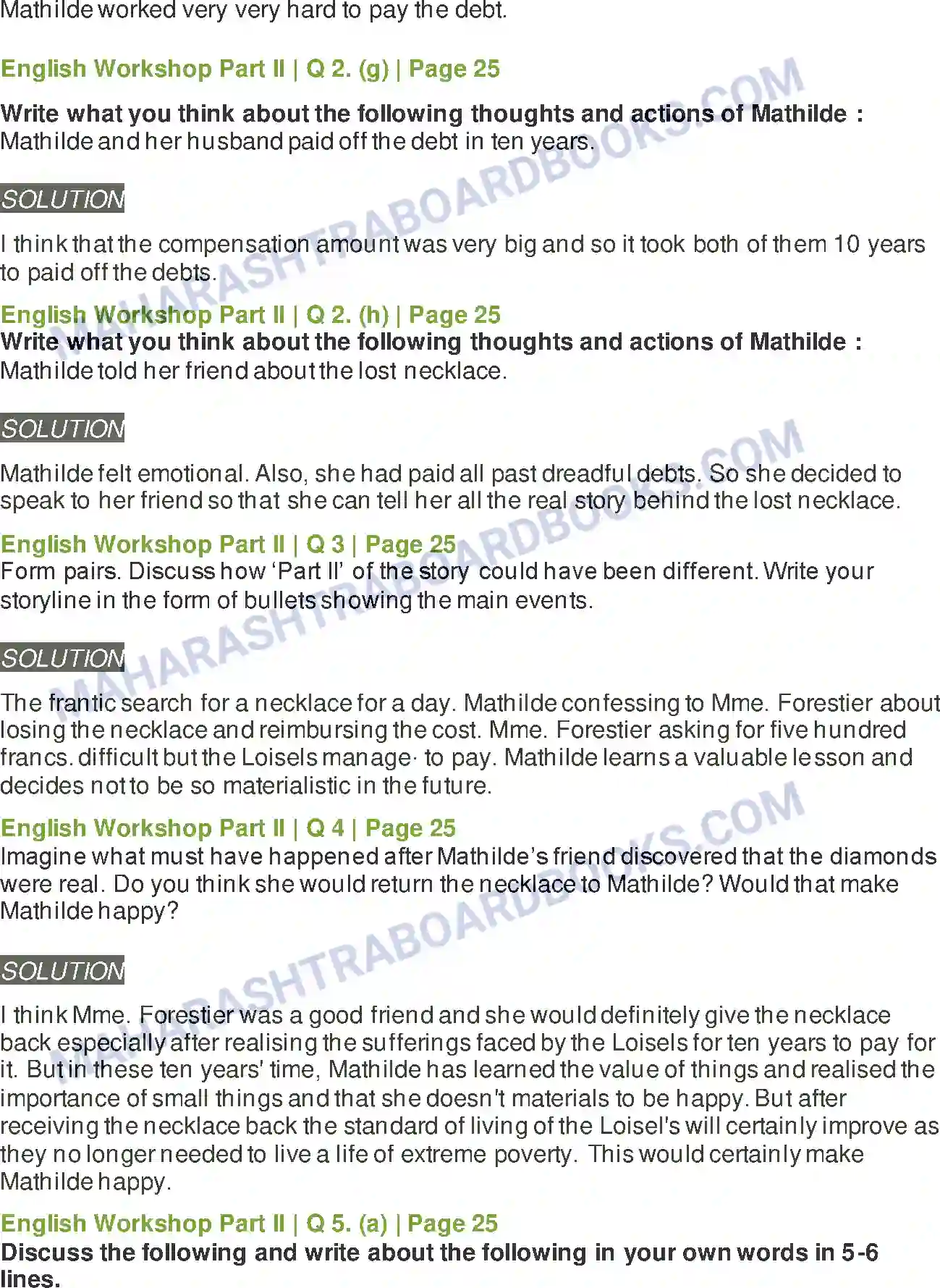 Maharashtra Board Solution class-9 Kumarbharati+-+English+Medium The Necklace Image 9