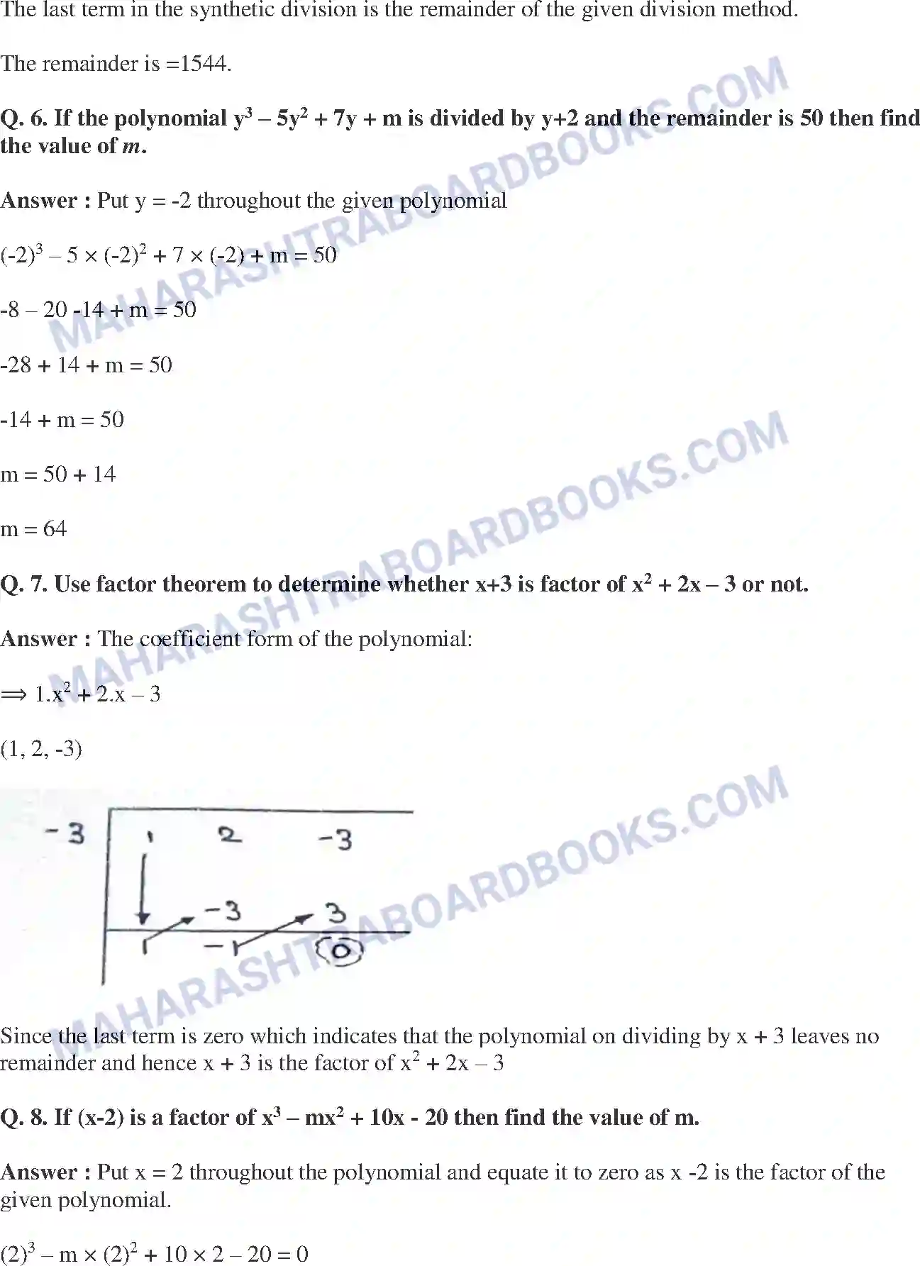 Maharashtra Board Solution class-9 Mathematics+Part-I+-+English+Medium Polynomials Image 27