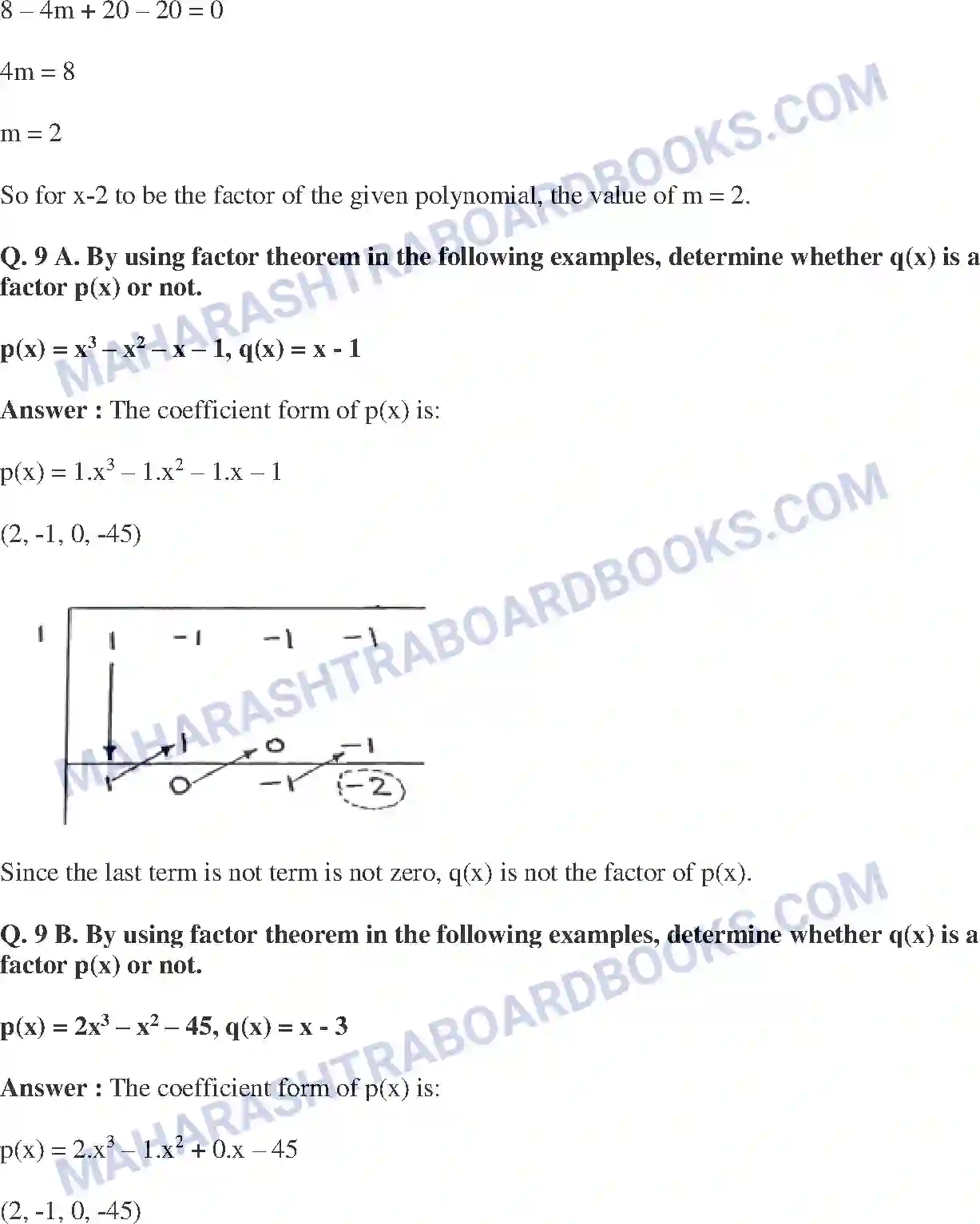 Maharashtra Board Solution class-9 Mathematics+Part-I+-+English+Medium Polynomials Image 28