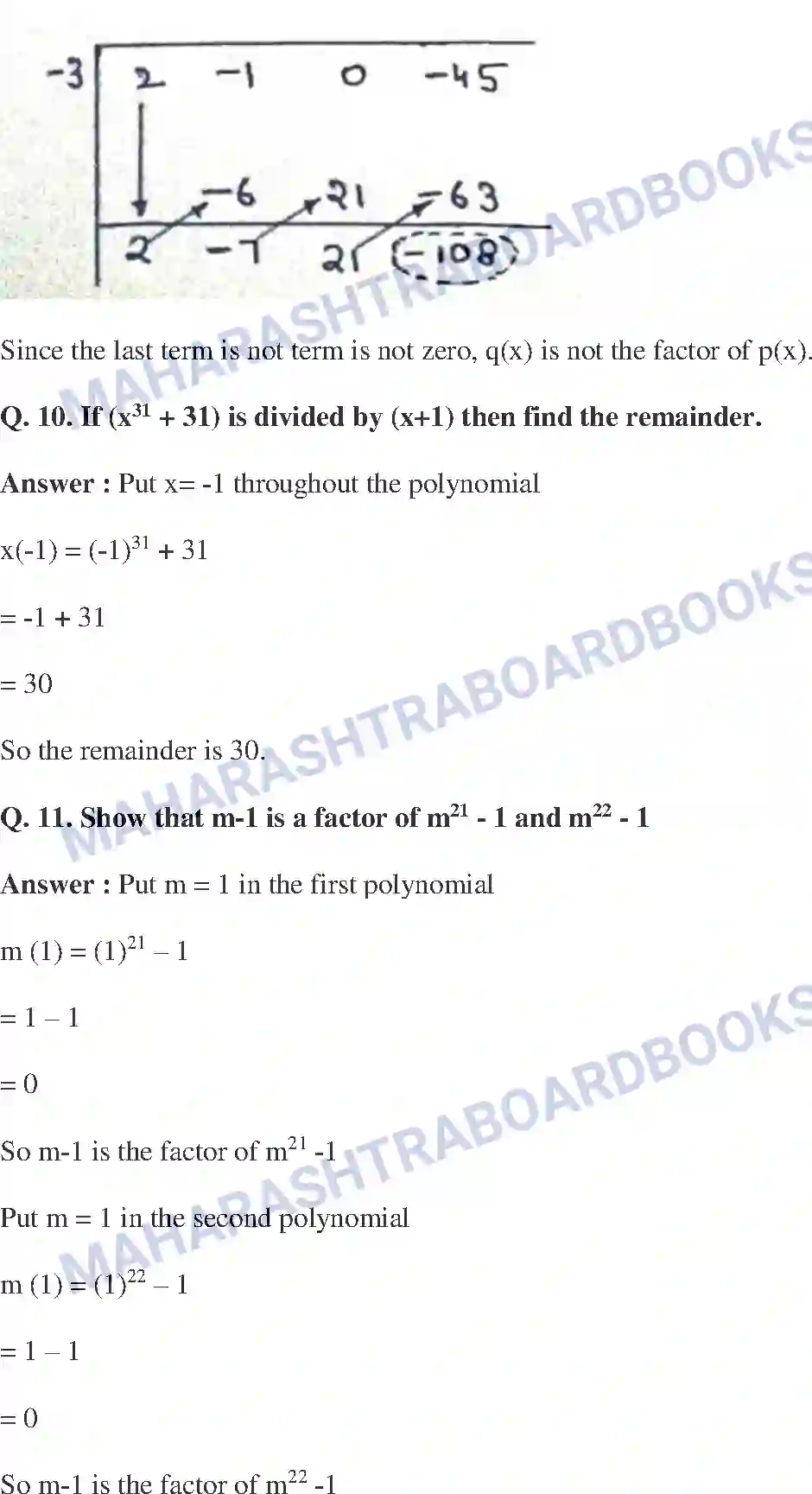 Maharashtra Board Solution class-9 Mathematics+Part-I+-+English+Medium Polynomials Image 29