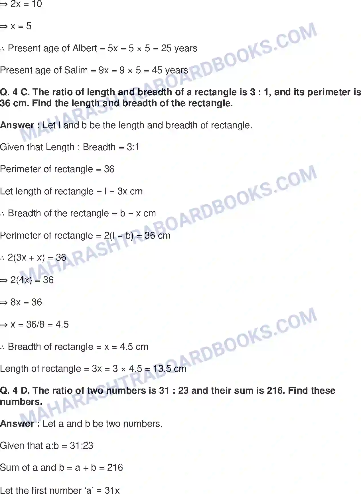 Maharashtra Board Solution class-9 Mathematics+Part-I+-+English+Medium Ratio and Proportion Image 17