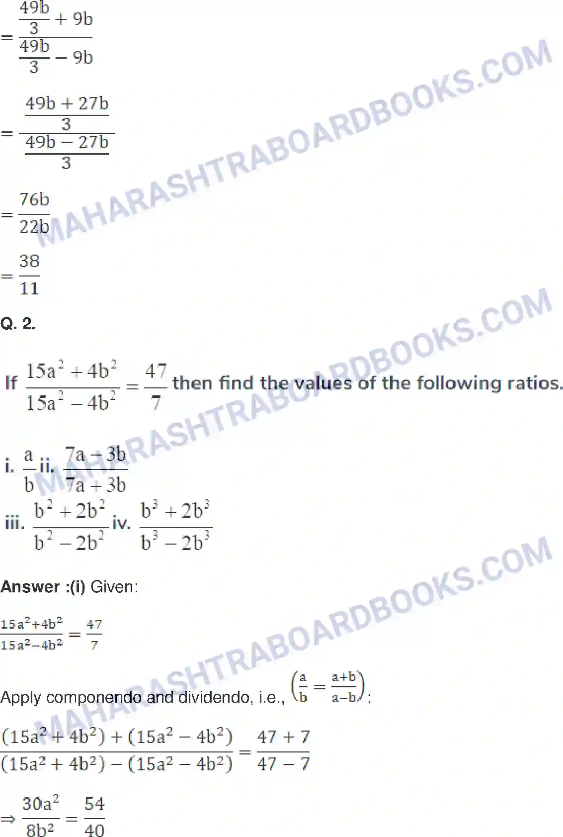 Maharashtra Board Solution class-9 Mathematics+Part-I+-+English+Medium Ratio and Proportion Image 24