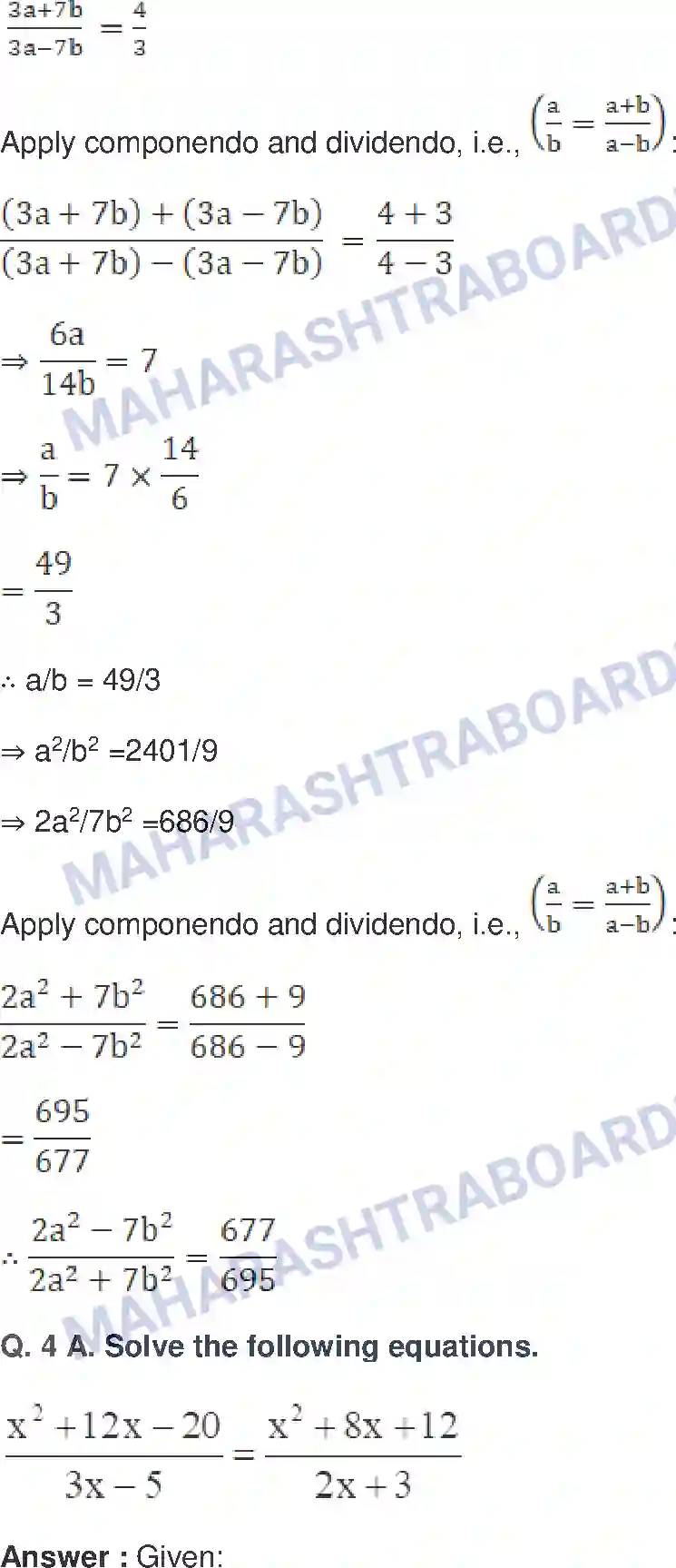 Maharashtra Board Solution class-9 Mathematics+Part-I+-+English+Medium Ratio and Proportion Image 28