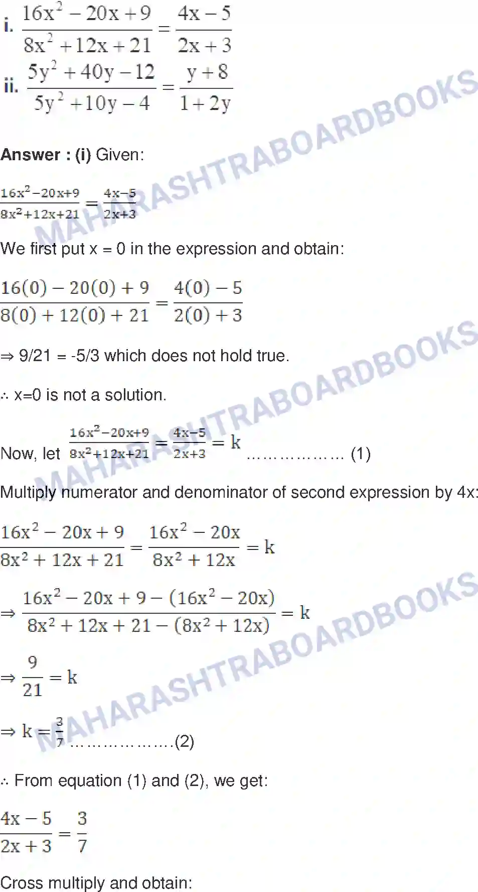 Maharashtra Board Solution class-9 Mathematics+Part-I+-+English+Medium Ratio and Proportion Image 42