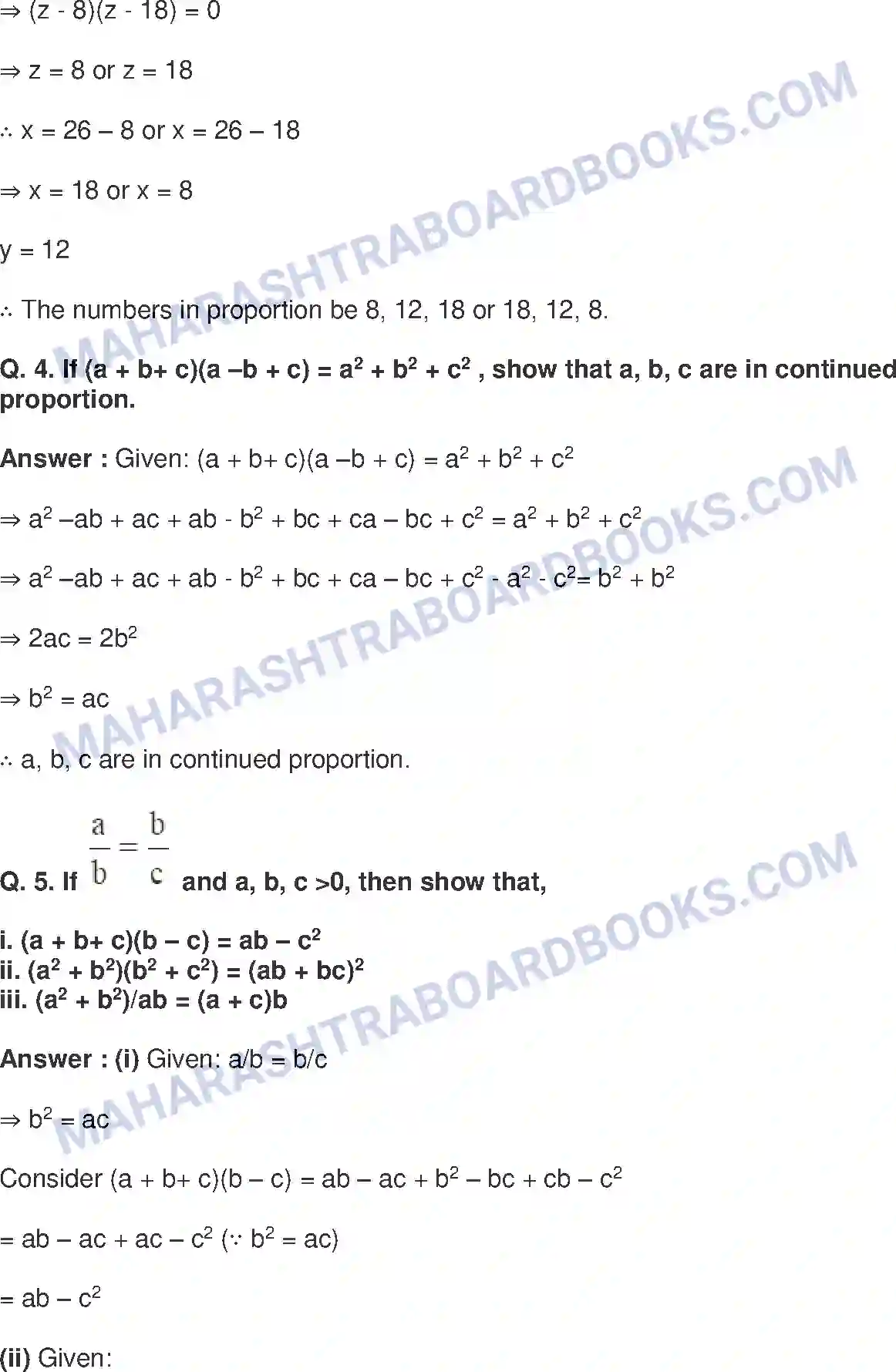 Maharashtra Board Solution class-9 Mathematics+Part-I+-+English+Medium Ratio and Proportion Image 46