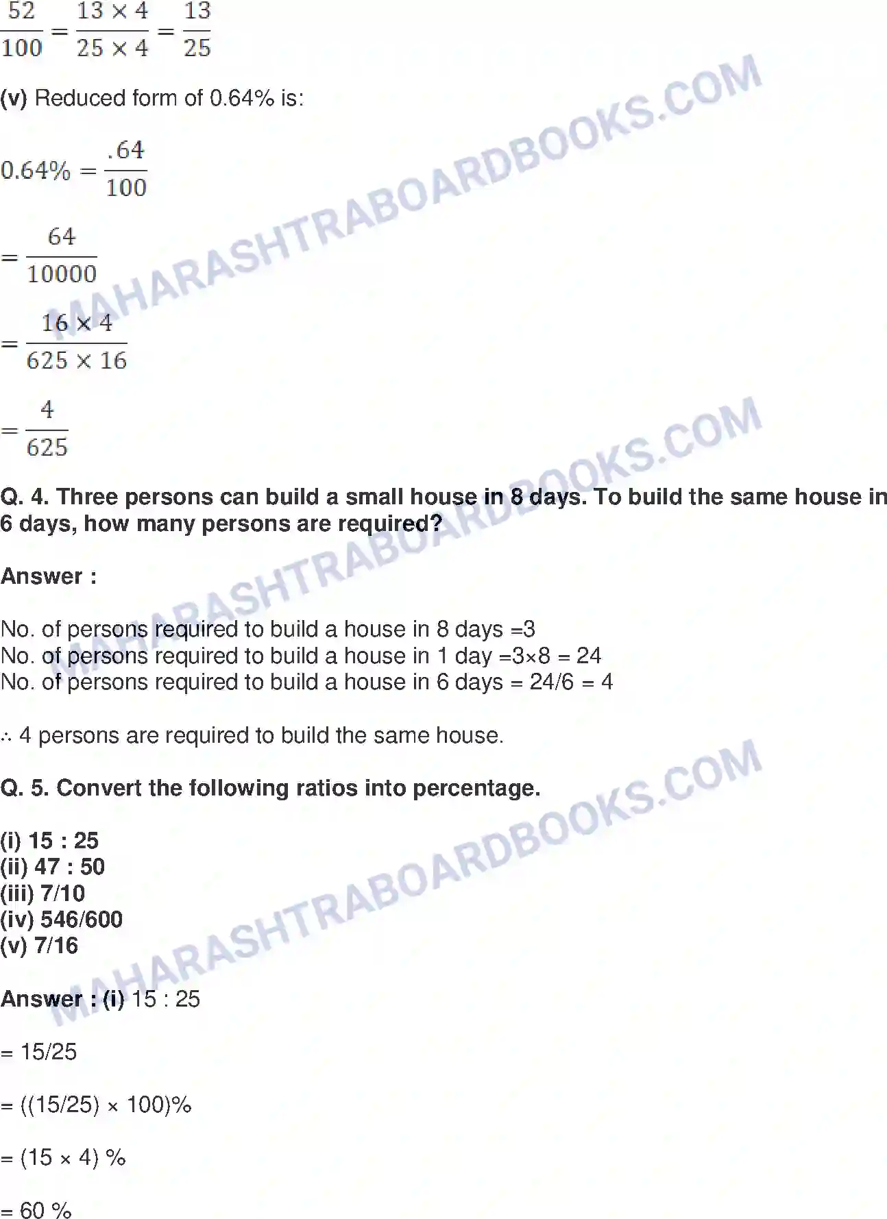 Maharashtra Board Solution class-9 Mathematics+Part-I+-+English+Medium Ratio and Proportion Image 5