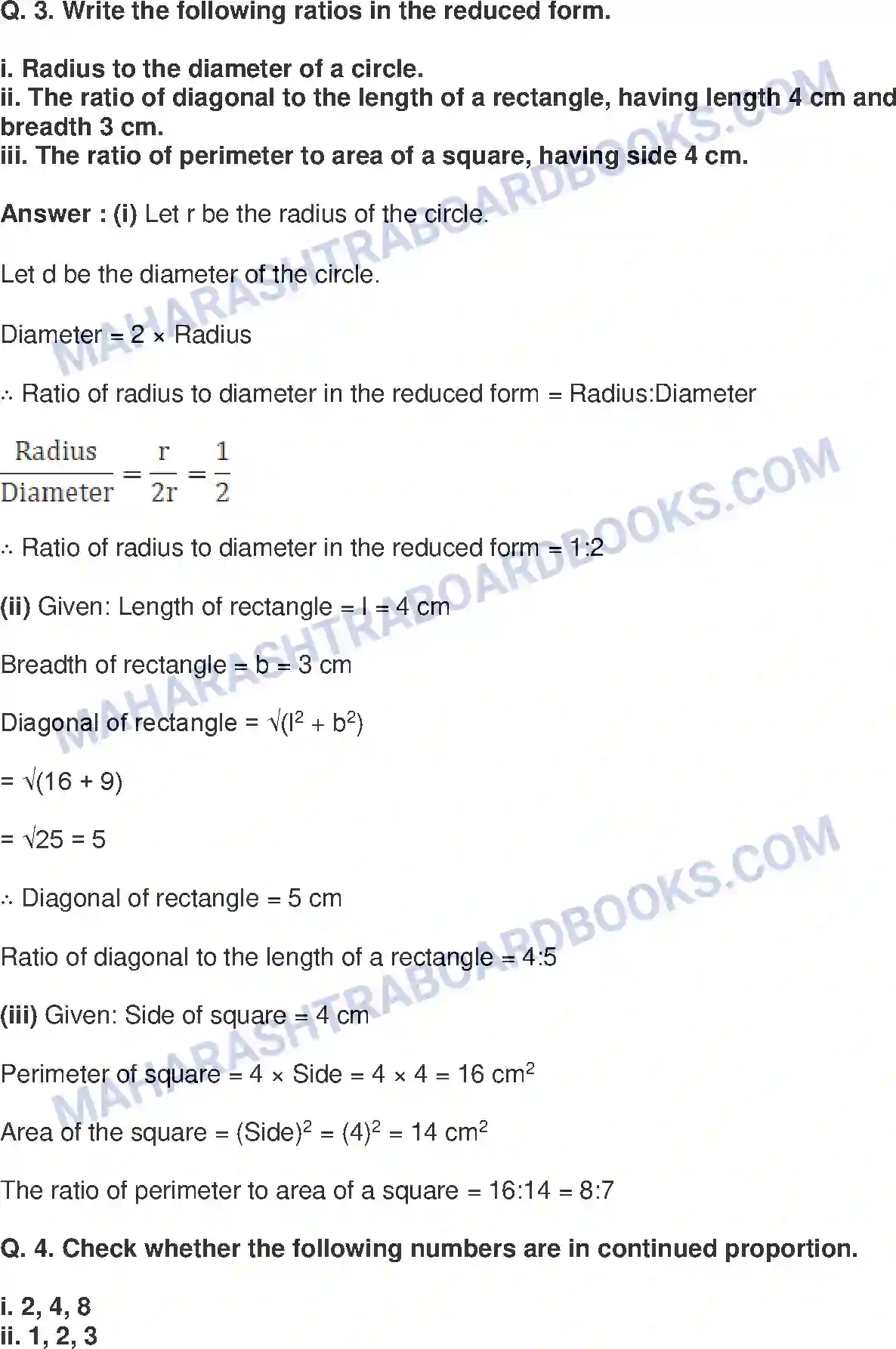 Maharashtra Board Solution class-9 Mathematics+Part-I+-+English+Medium Ratio and Proportion Image 52