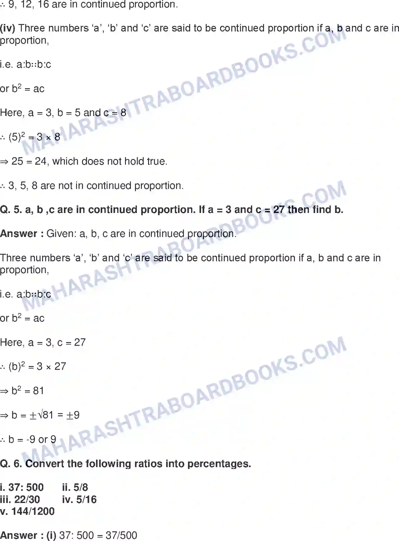 Maharashtra Board Solution class-9 Mathematics+Part-I+-+English+Medium Ratio and Proportion Image 54