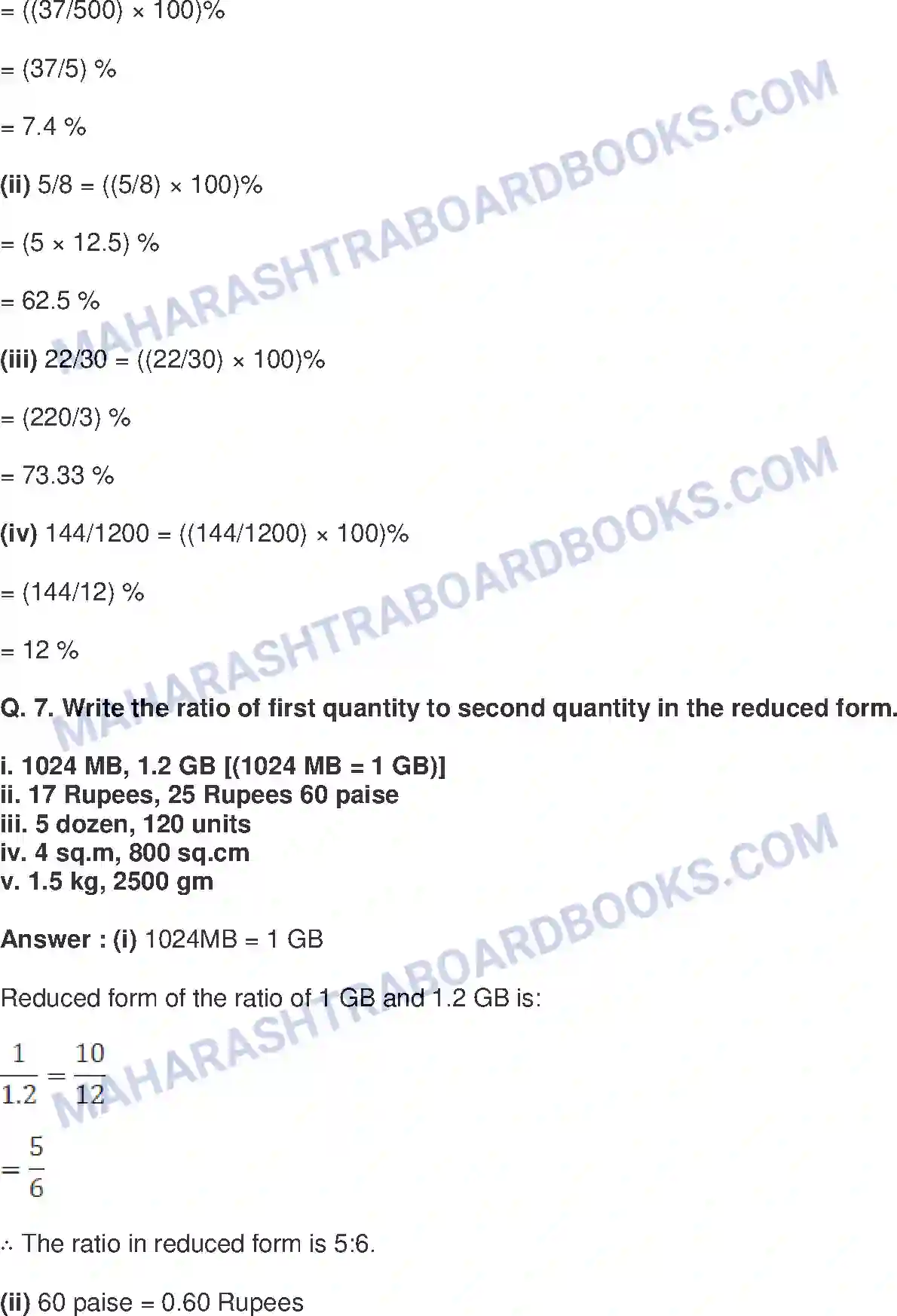 Maharashtra Board Solution class-9 Mathematics+Part-I+-+English+Medium Ratio and Proportion Image 55