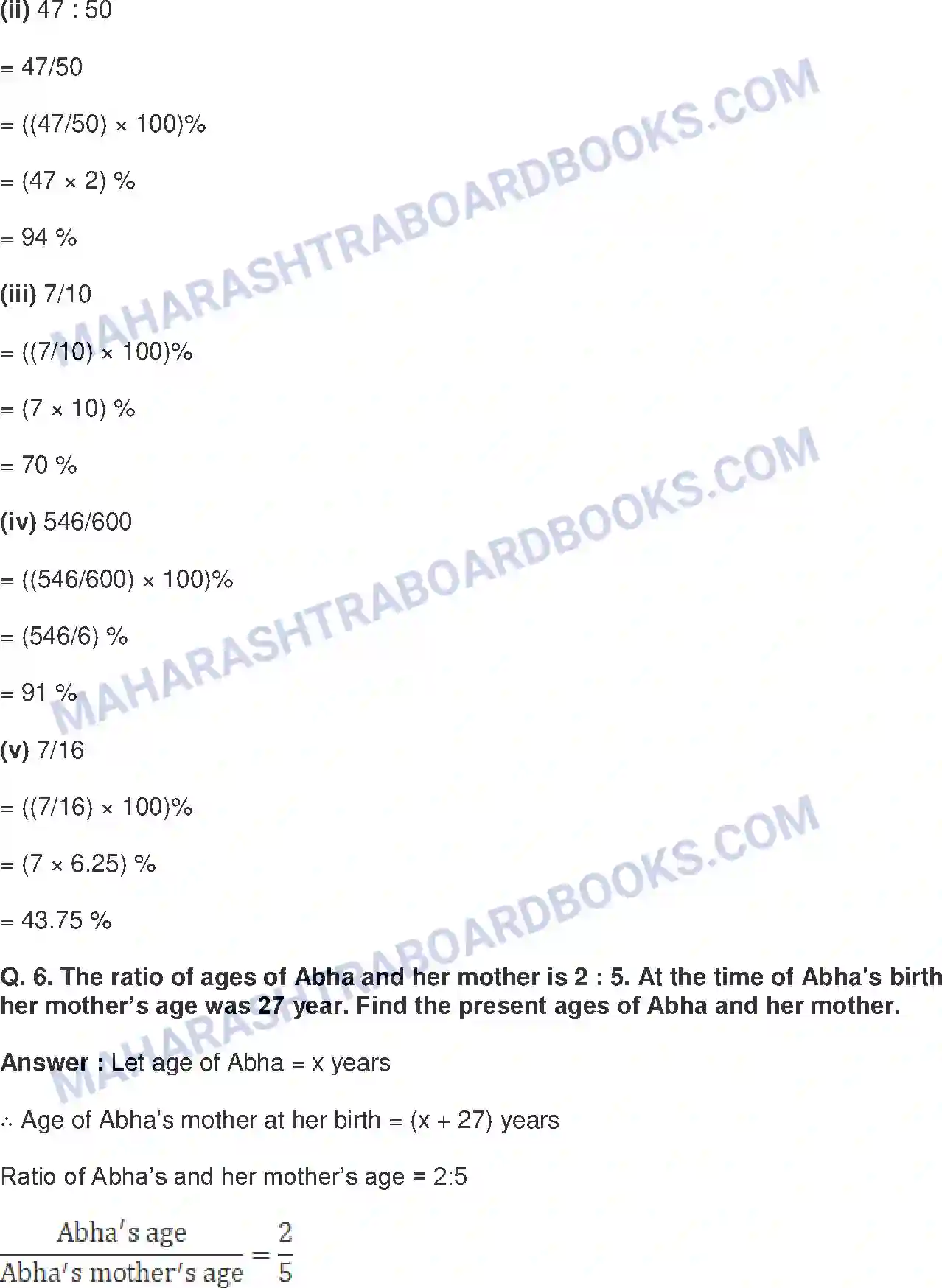 Maharashtra Board Solution class-9 Mathematics+Part-I+-+English+Medium Ratio and Proportion Image 6