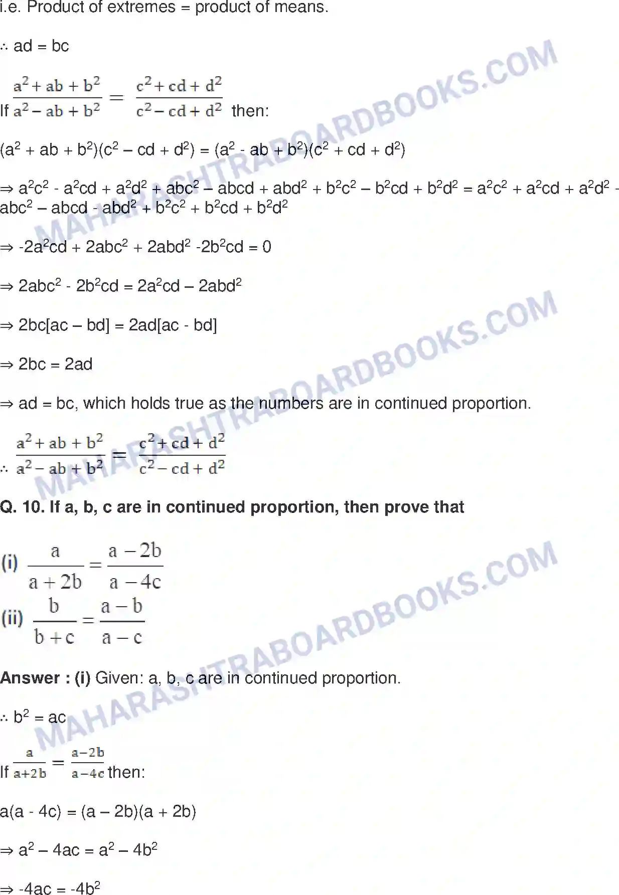 Maharashtra Board Solution class-9 Mathematics+Part-I+-+English+Medium Ratio and Proportion Image 61