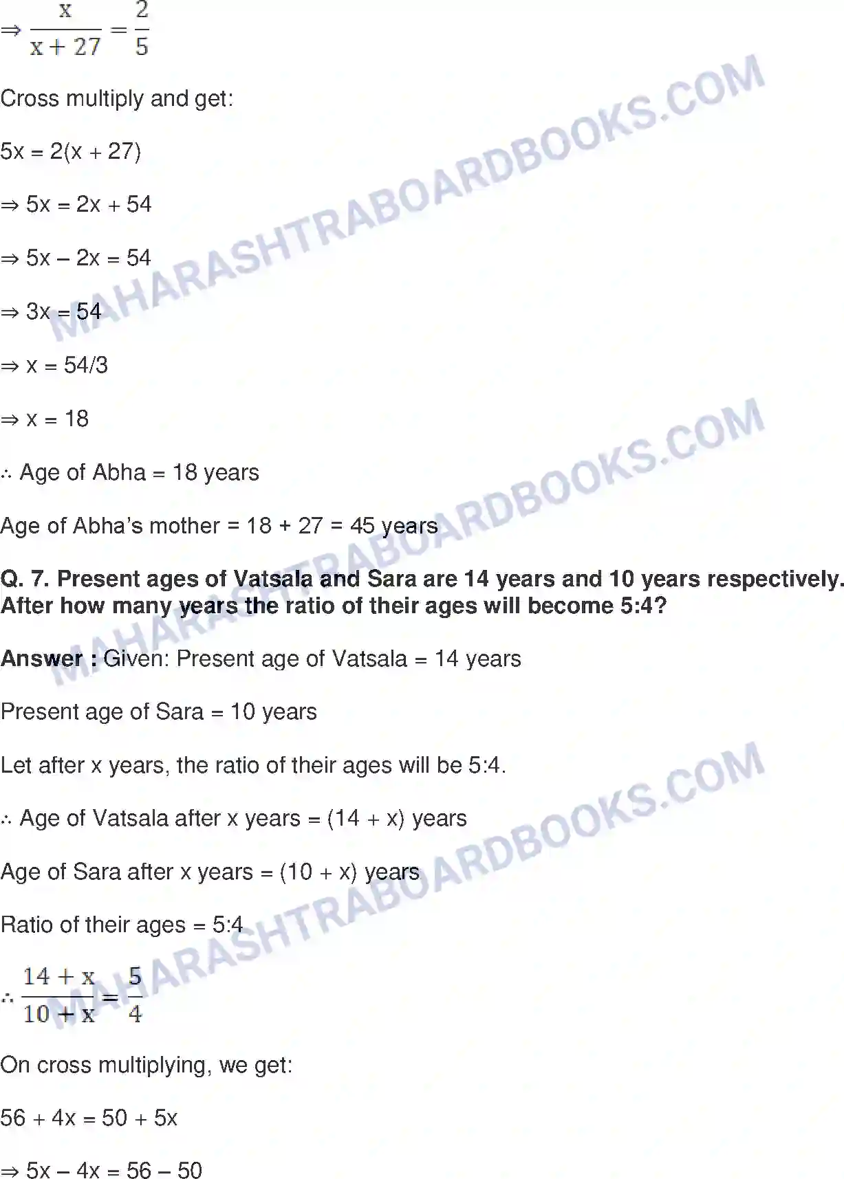 Maharashtra Board Solution class-9 Mathematics+Part-I+-+English+Medium Ratio and Proportion Image 7