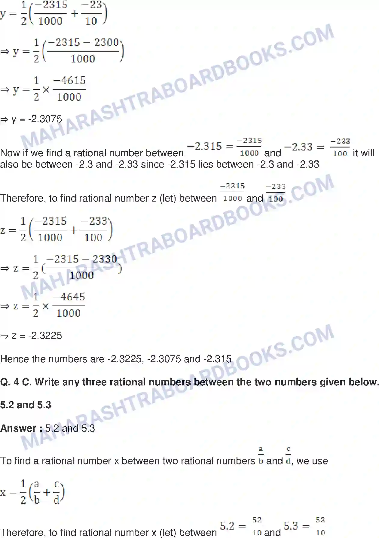 Maharashtra Board Solution Class-9 Mathematics+Part-I+-+English+Medium Real Numbers Image 10