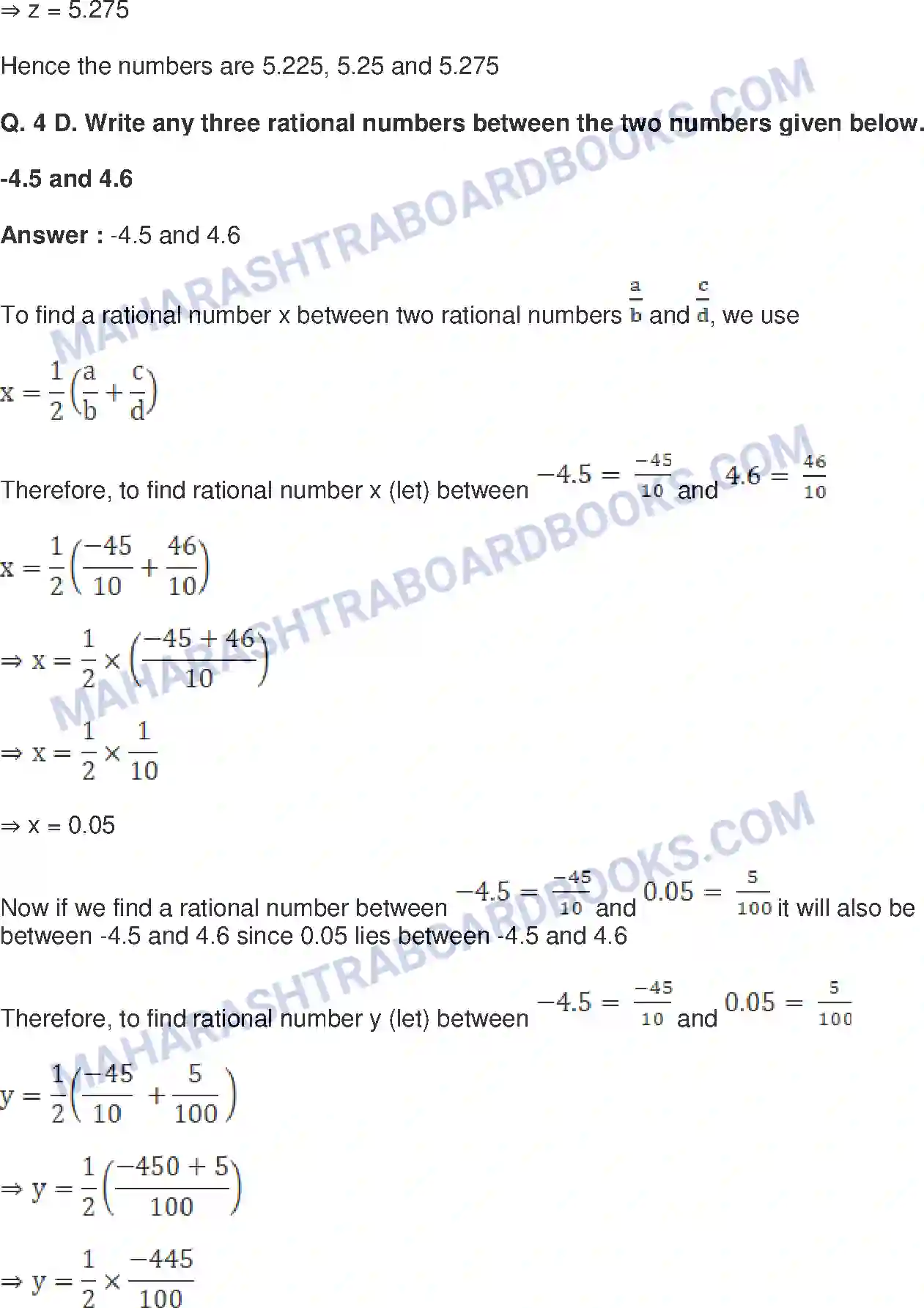 Maharashtra Board Solution Class-9 Mathematics+Part-I+-+English+Medium Real Numbers Image 12