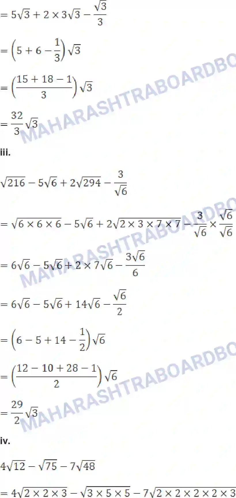 Maharashtra Board Solution Class-9 Mathematics+Part-I+-+English+Medium Real Numbers Image 42