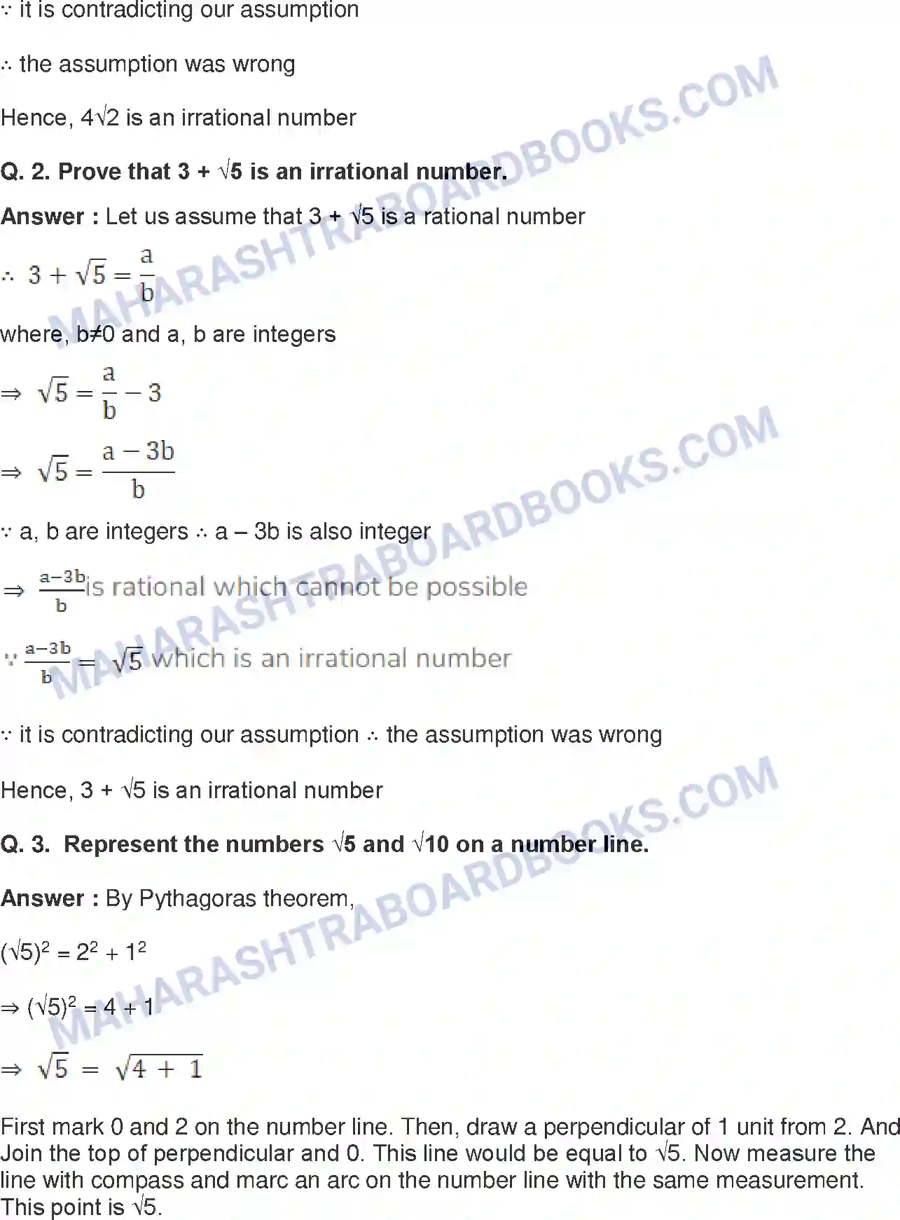 Maharashtra Board Solution Class-9 Mathematics+Part-I+-+English+Medium Real Numbers Image 6