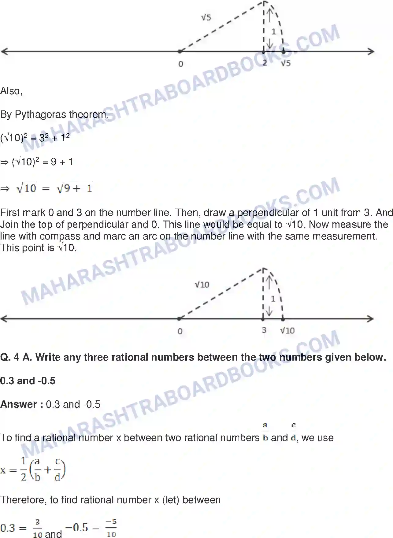 Maharashtra Board Solution Class-9 Mathematics+Part-I+-+English+Medium Real Numbers Image 7