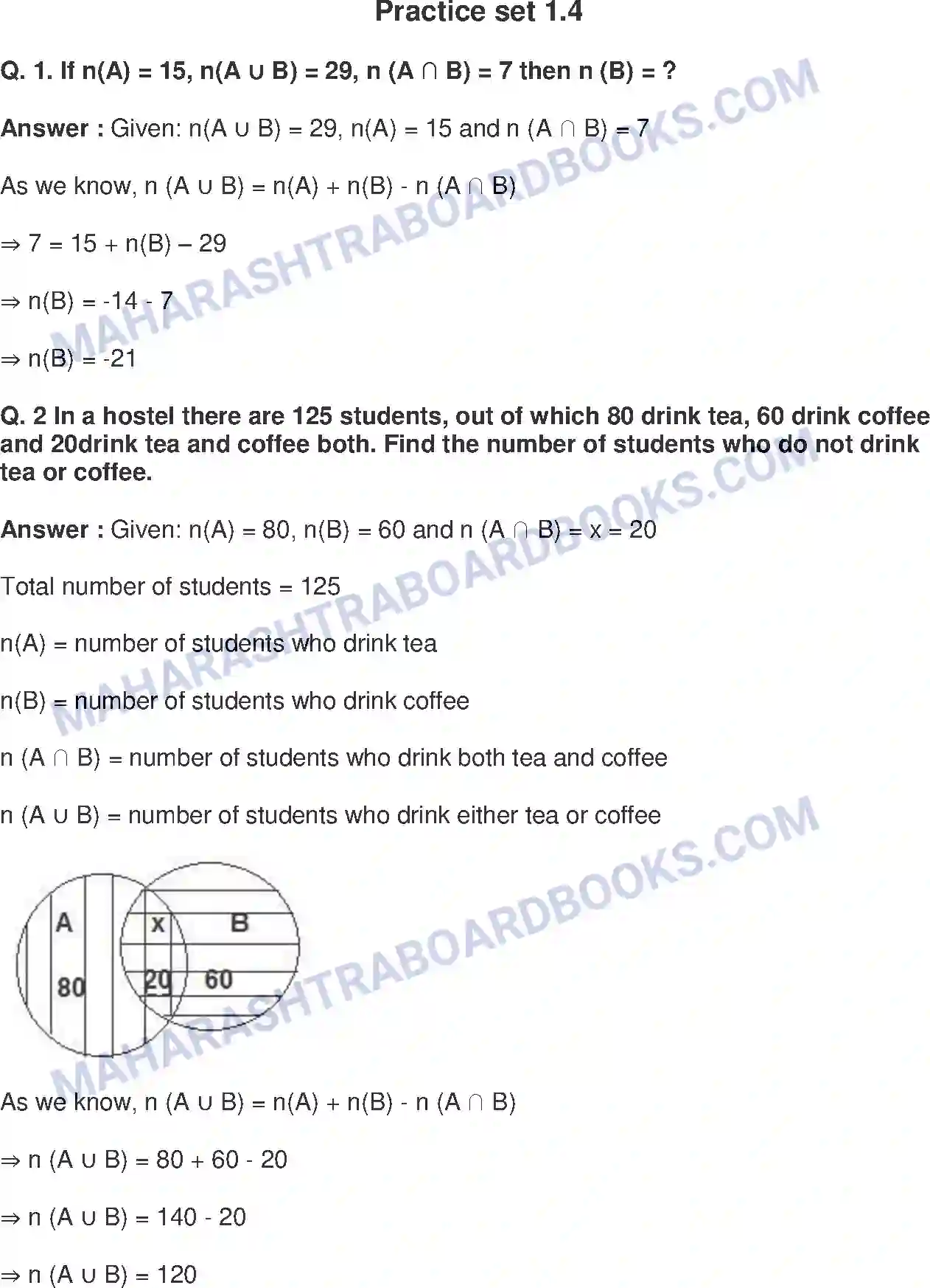 Maharashtra Board Solution class-9 Mathematics+Part-I+-+English+Medium Sets Image 12