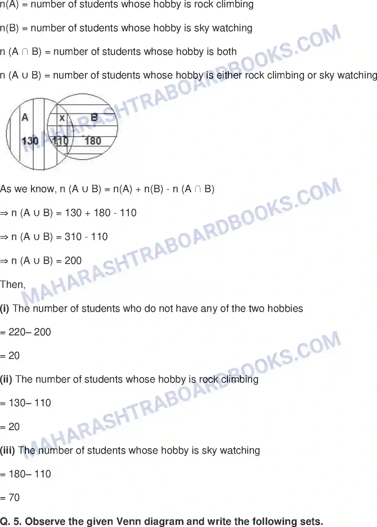 Maharashtra Board Solution class-9 Mathematics+Part-I+-+English+Medium Sets Image 14