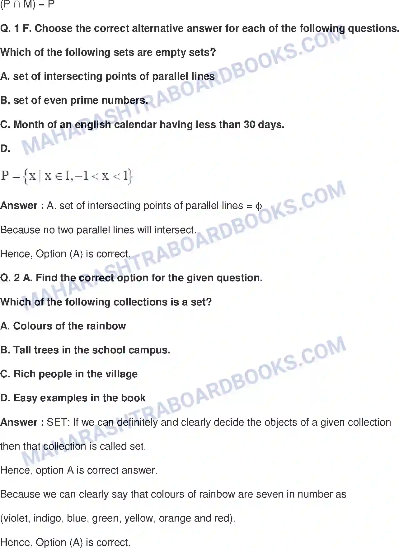 Maharashtra Board Solution class-9 Mathematics+Part-I+-+English+Medium Sets Image 18