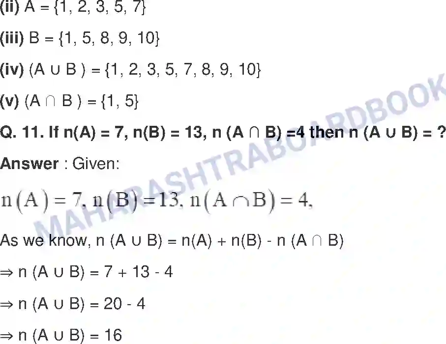 Maharashtra Board Solution class-9 Mathematics+Part-I+-+English+Medium Sets Image 25