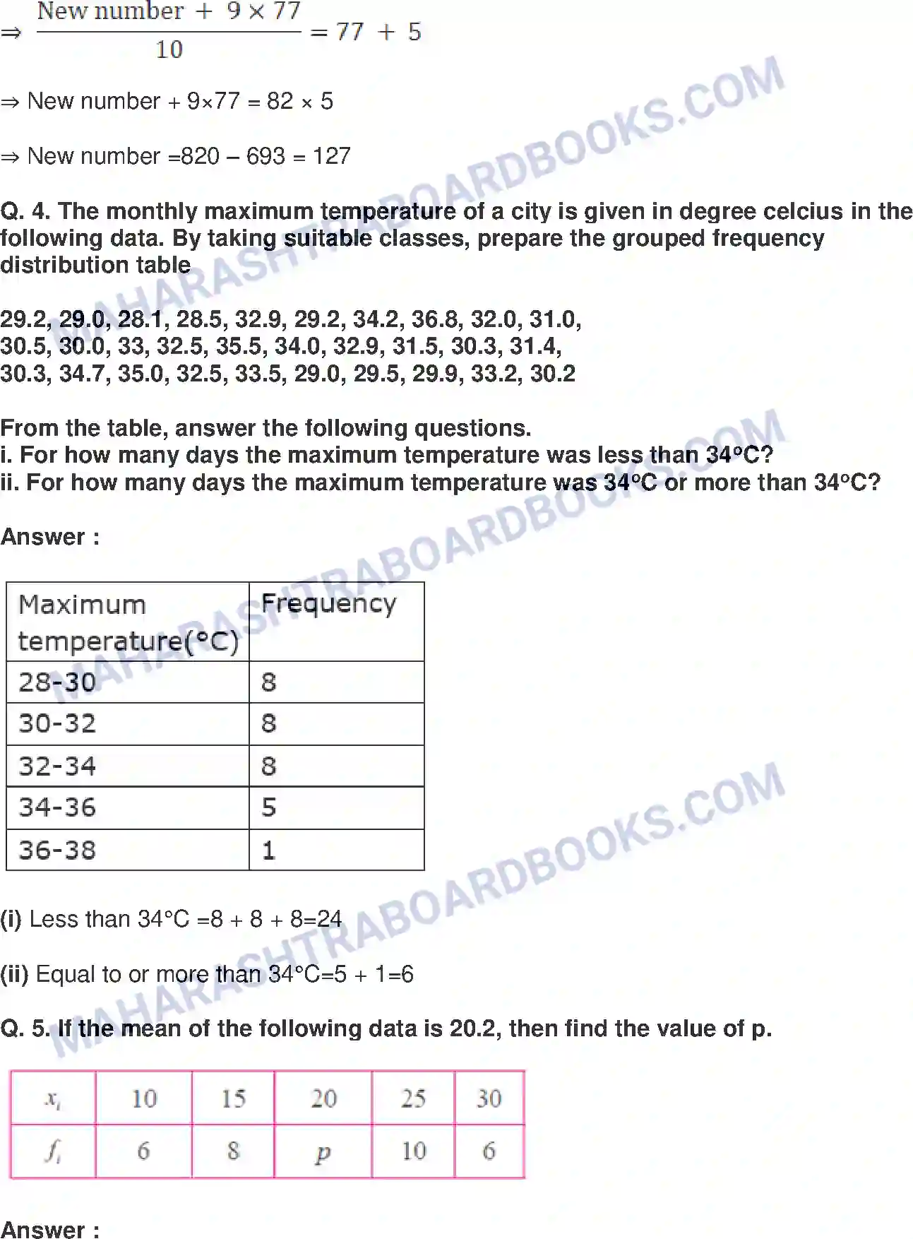 Maharashtra Board Solution Class-9 Mathematics+Part-I+-+English+Medium Statistics Image 25