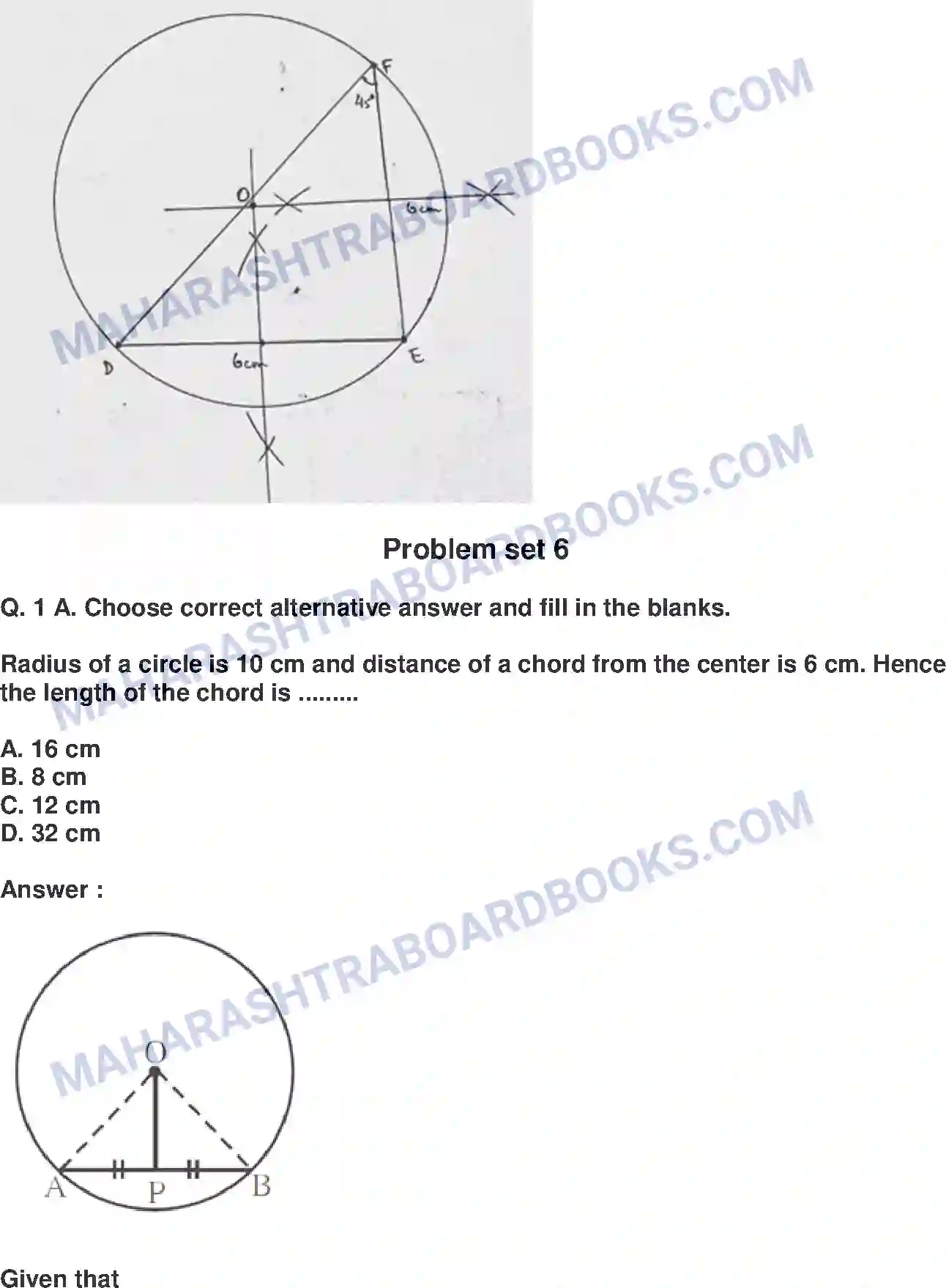 Maharashtra Board Solution Class-9 Mathematics+Part-II+-+English+Medium Circles Image 18