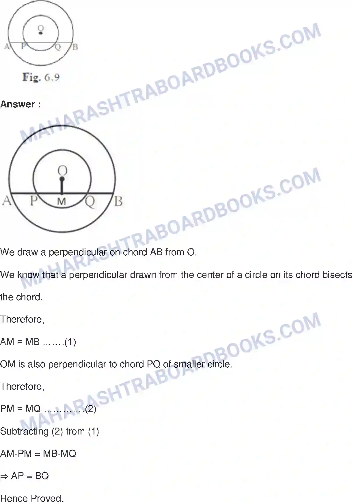 Maharashtra Board Solution Class-9 Mathematics+Part-II+-+English+Medium Circles Image 5