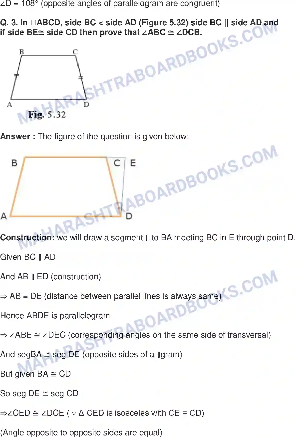 Maharashtra Board Solution Class-9 Mathematics+Part-II+-+English+Medium Quadrilaterals Image 13