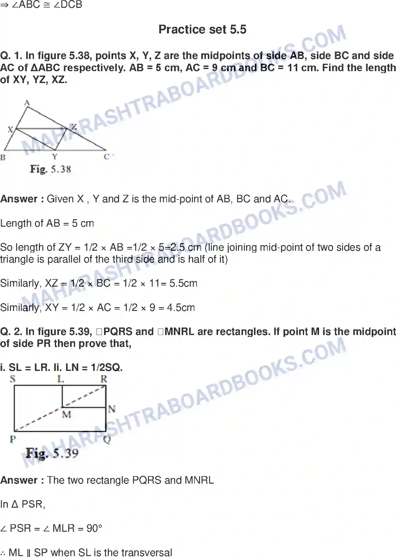 Maharashtra Board Solution Class-9 Mathematics+Part-II+-+English+Medium Quadrilaterals Image 14