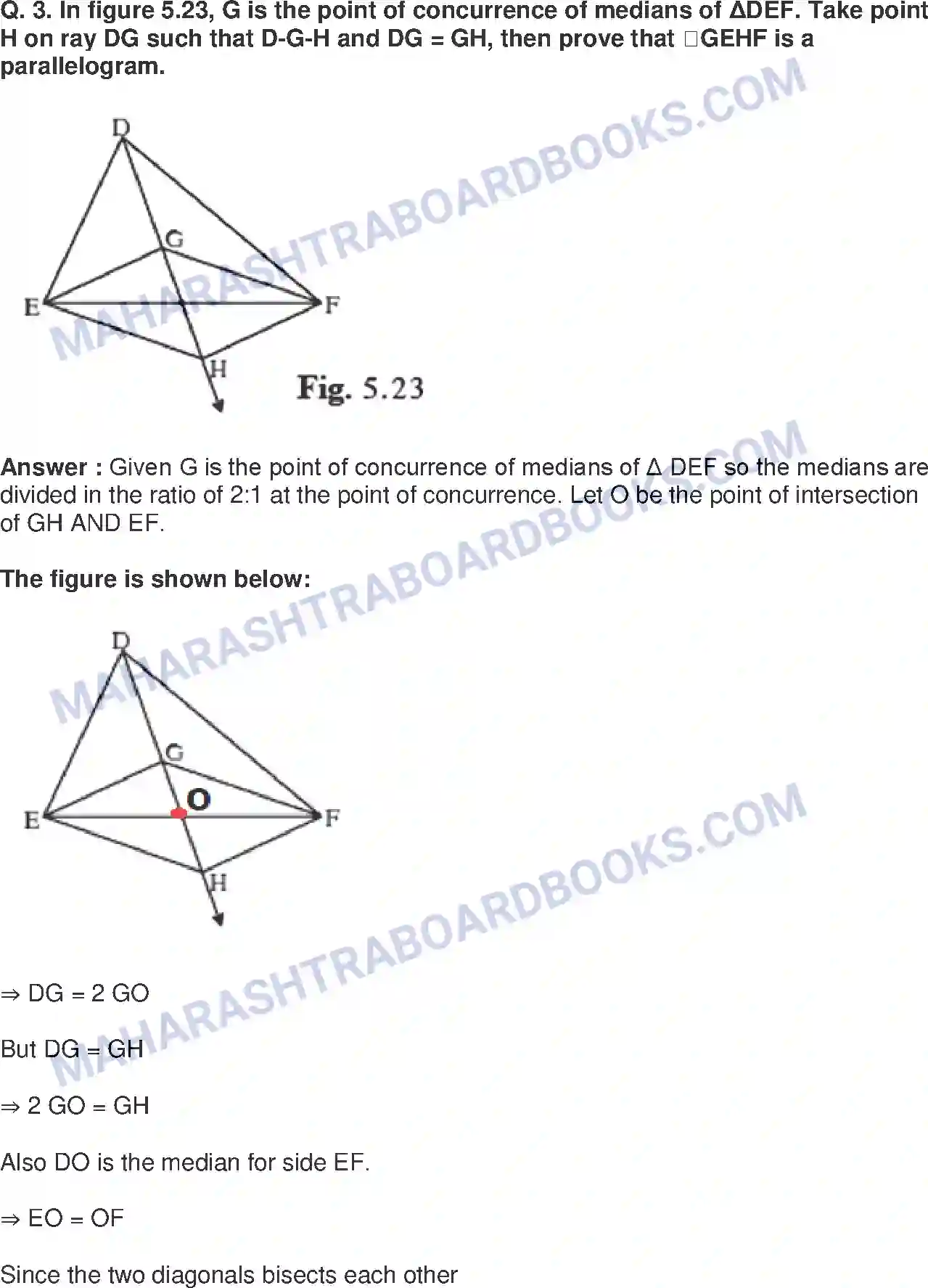 Maharashtra Board Solution Class-9 Mathematics+Part-II+-+English+Medium Quadrilaterals Image 7