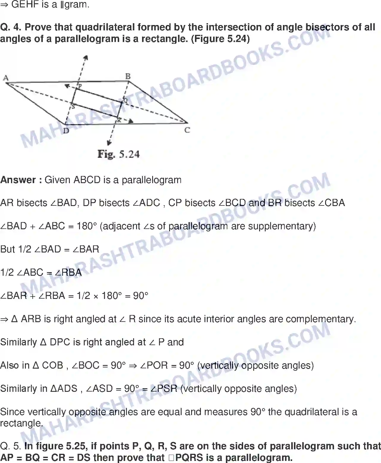 Maharashtra Board Solution Class-9 Mathematics+Part-II+-+English+Medium Quadrilaterals Image 8