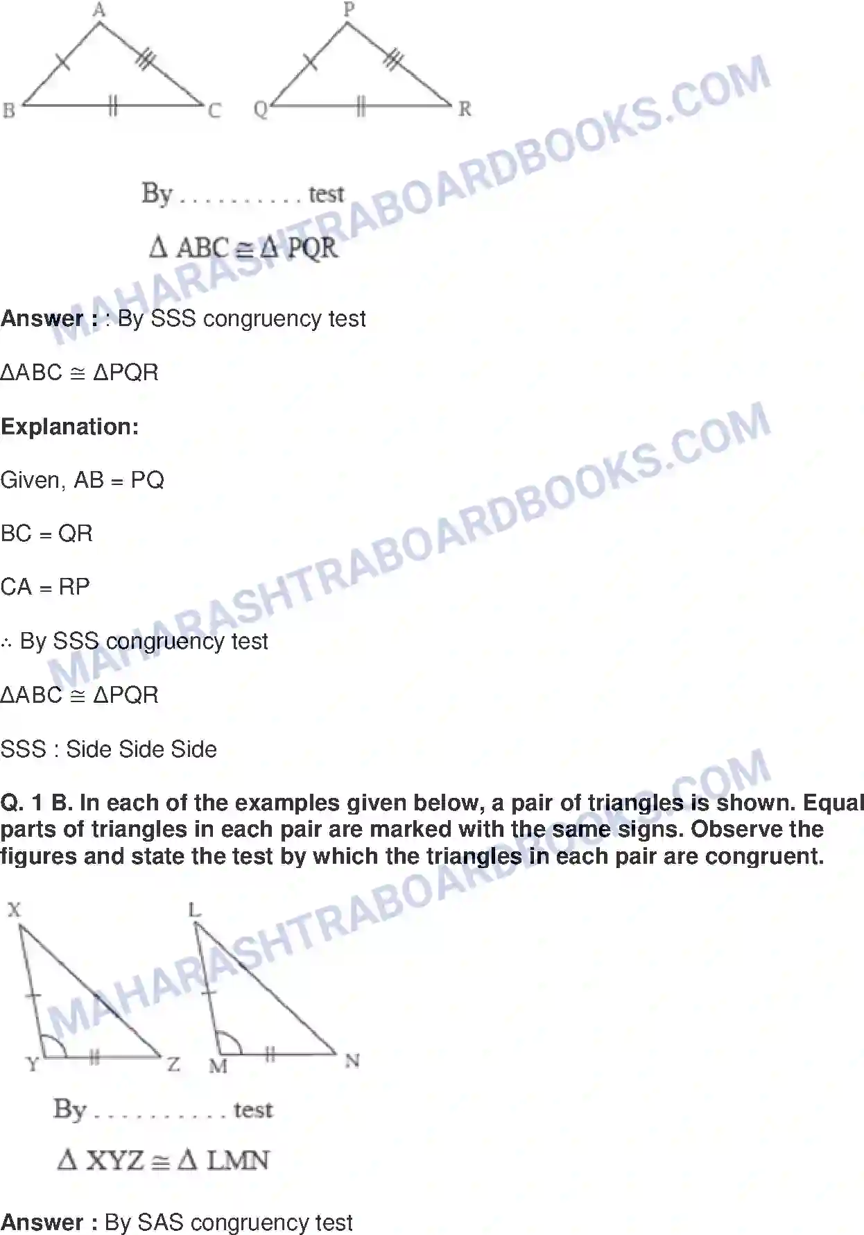 Maharashtra Board Solution class-9 Mathematics+Part-II+-+English+Medium Triangles Image 10