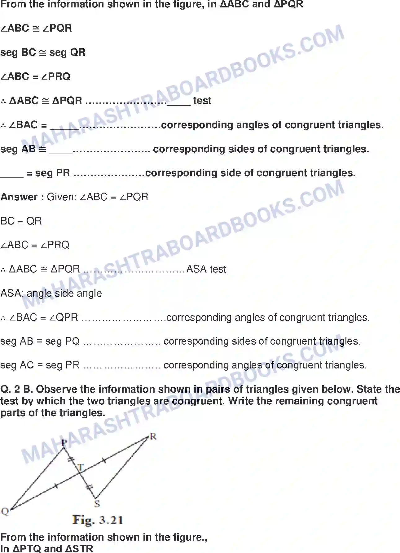 Maharashtra Board Solution class-9 Mathematics+Part-II+-+English+Medium Triangles Image 13