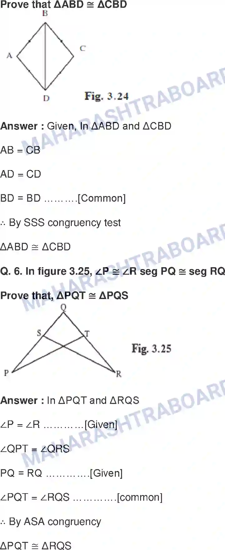 Maharashtra Board Solution class-9 Mathematics+Part-II+-+English+Medium Triangles Image 16