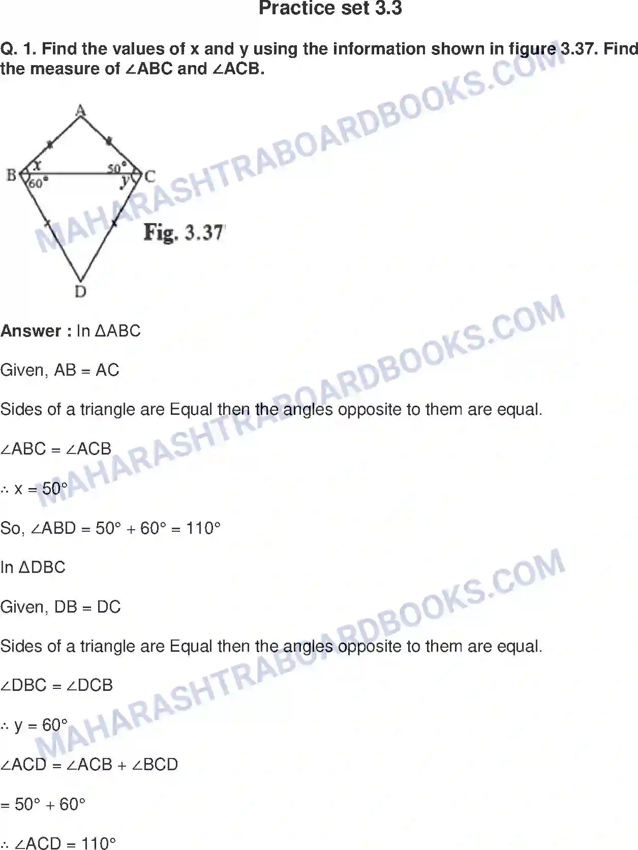 Maharashtra Board Solution class-9 Mathematics+Part-II+-+English+Medium Triangles Image 17