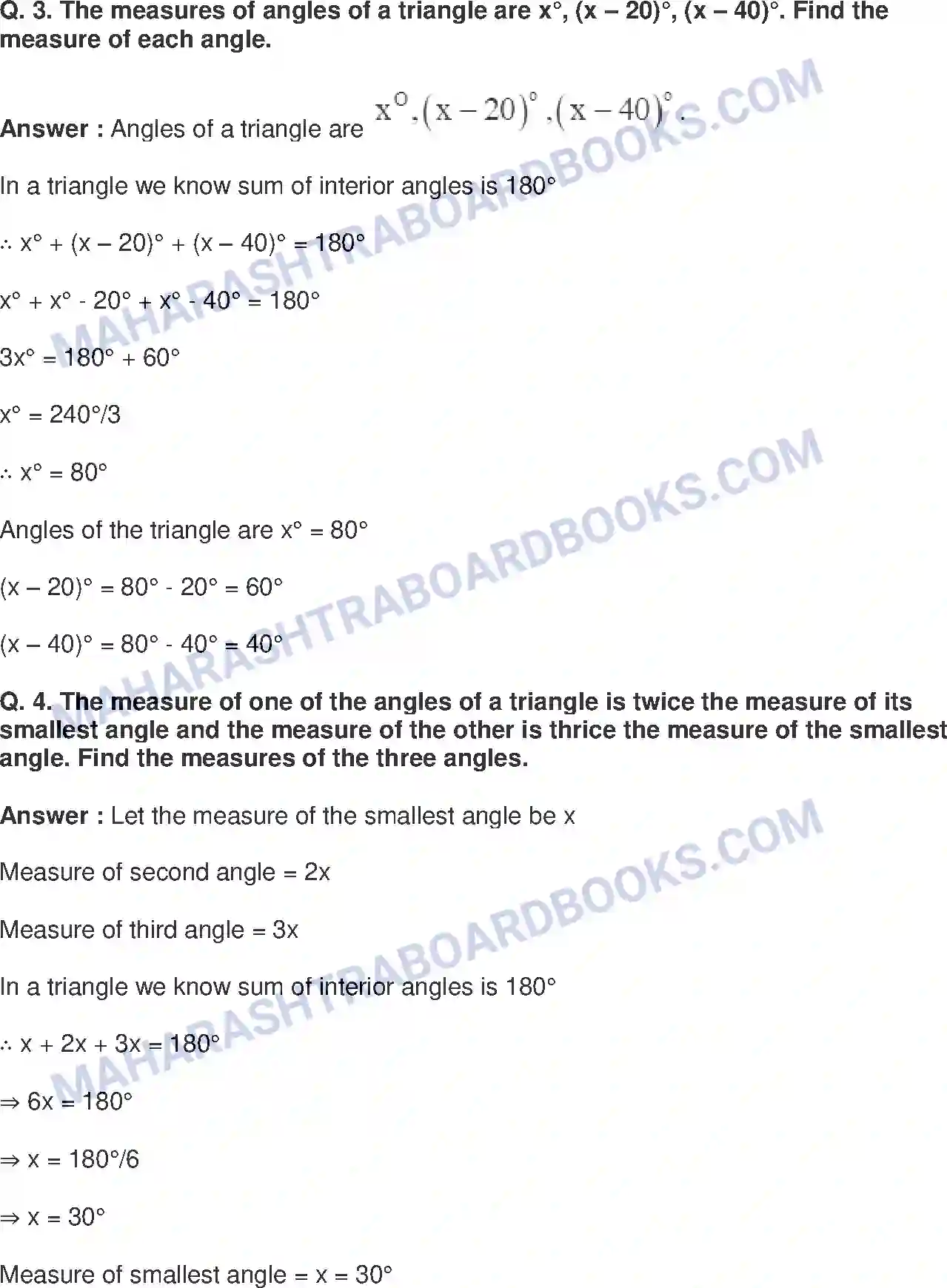 Maharashtra Board Solution class-9 Mathematics+Part-II+-+English+Medium Triangles Image 2