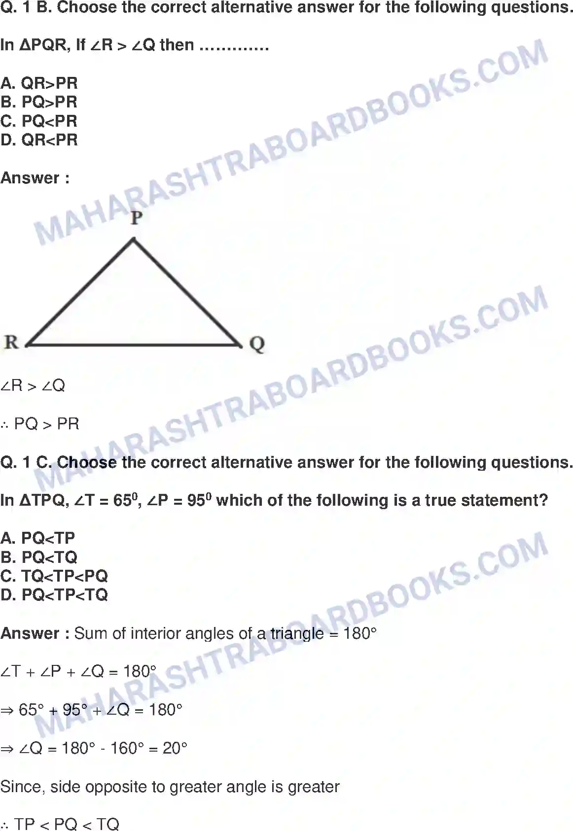 Maharashtra Board Solution class-9 Mathematics+Part-II+-+English+Medium Triangles Image 28