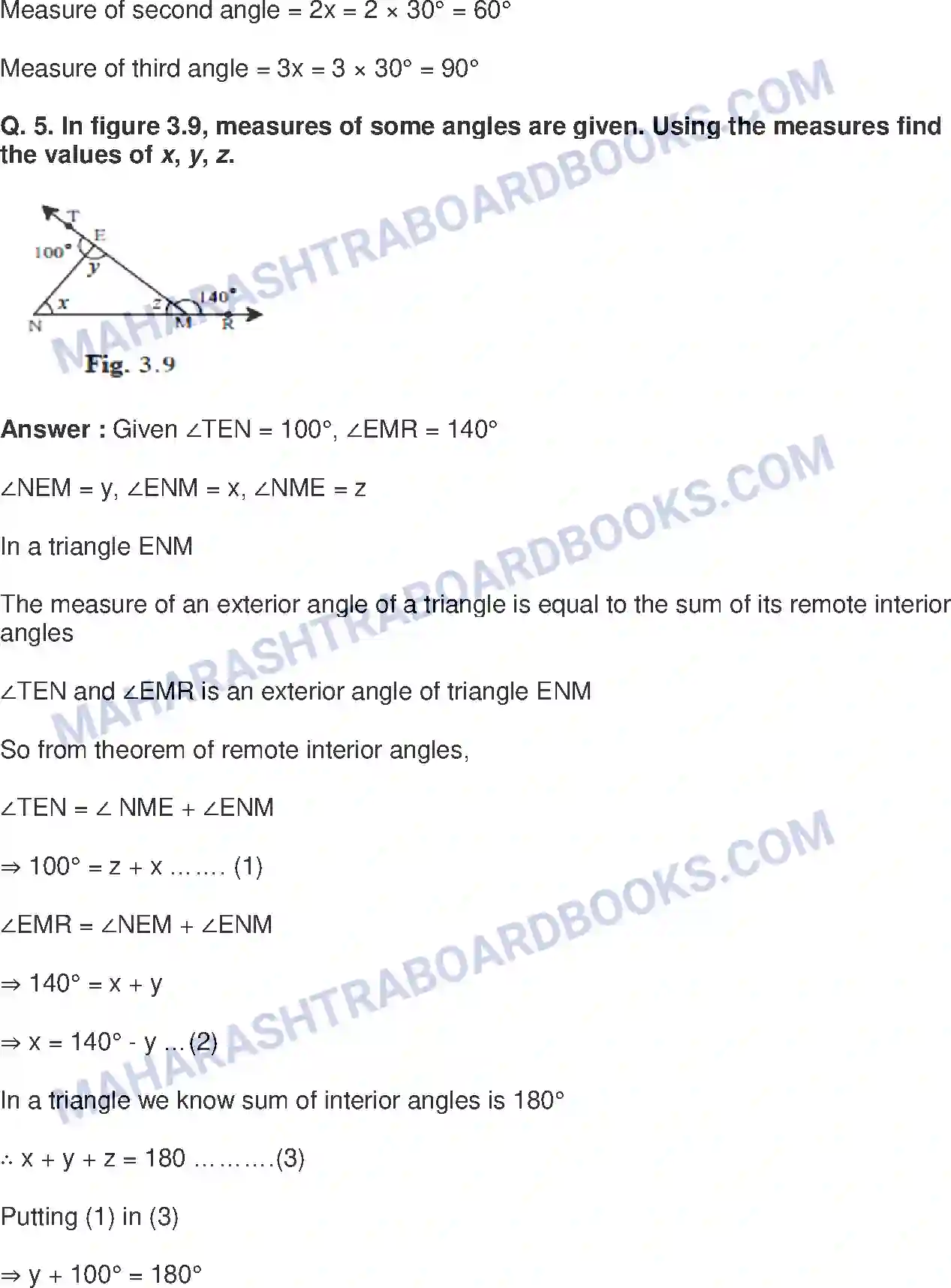 Maharashtra Board Solution class-9 Mathematics+Part-II+-+English+Medium Triangles Image 3