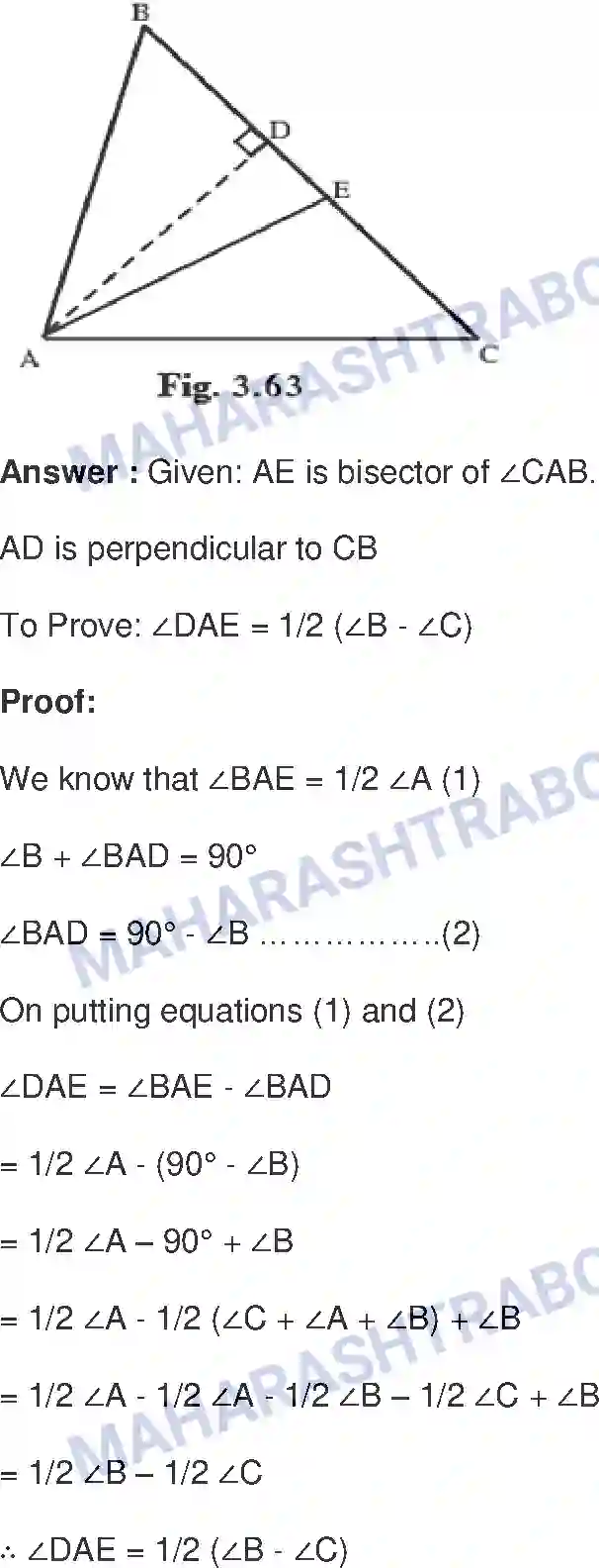 Maharashtra Board Solution class-9 Mathematics+Part-II+-+English+Medium Triangles Image 35