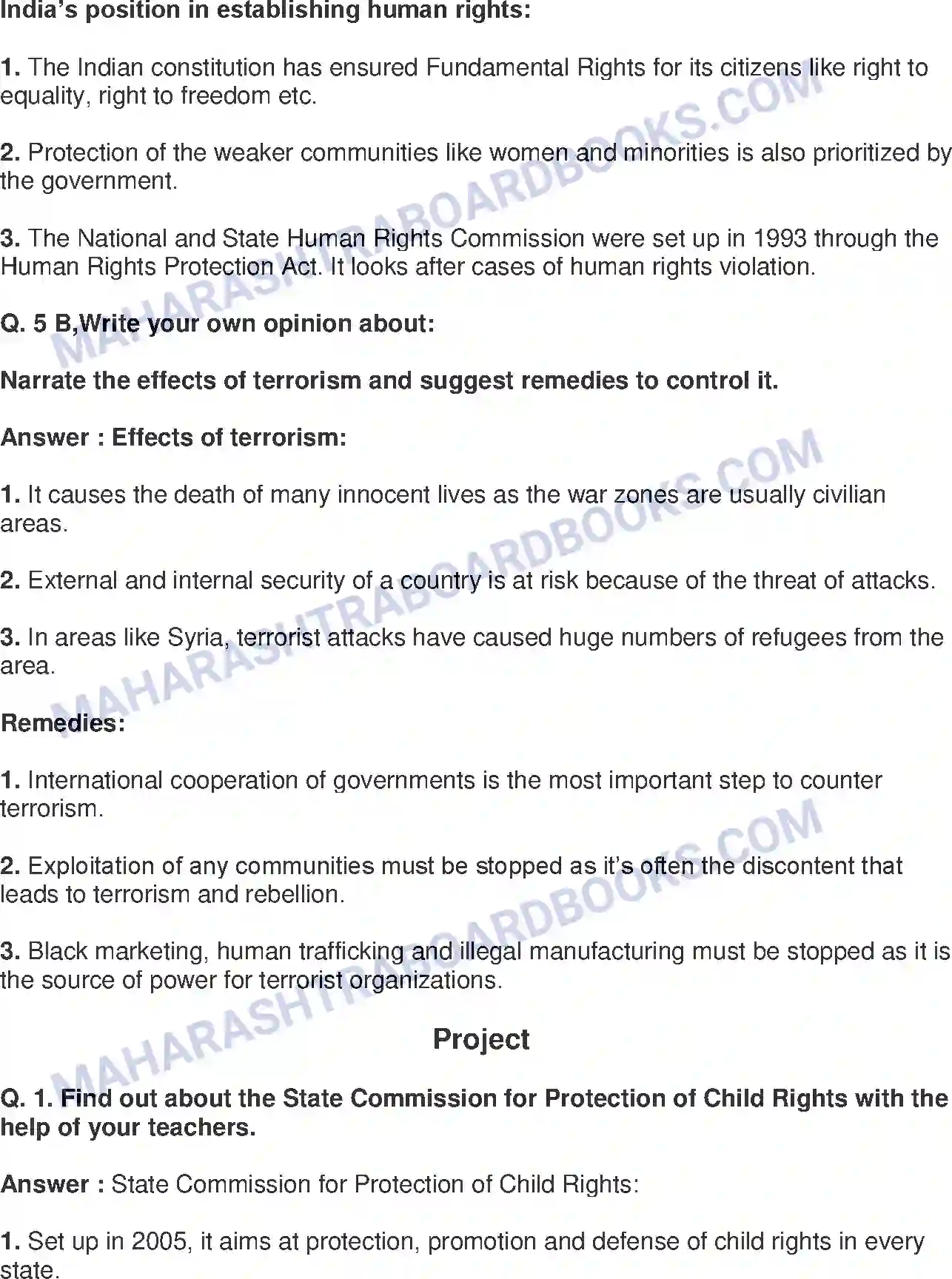 Maharashtra Board Solution class-9 Political+Science+-+English+Medium International Problems Image 4